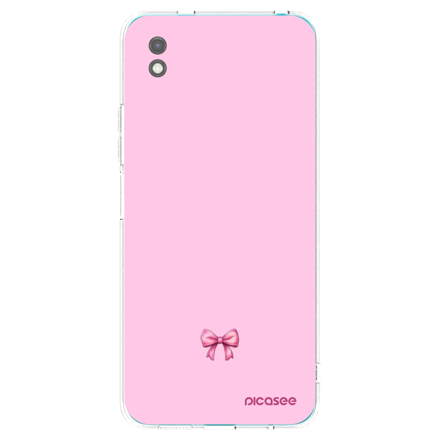 Picasee Xiaomi Redmi 9A Hülle - Schwarzes Silikon - Blush bow