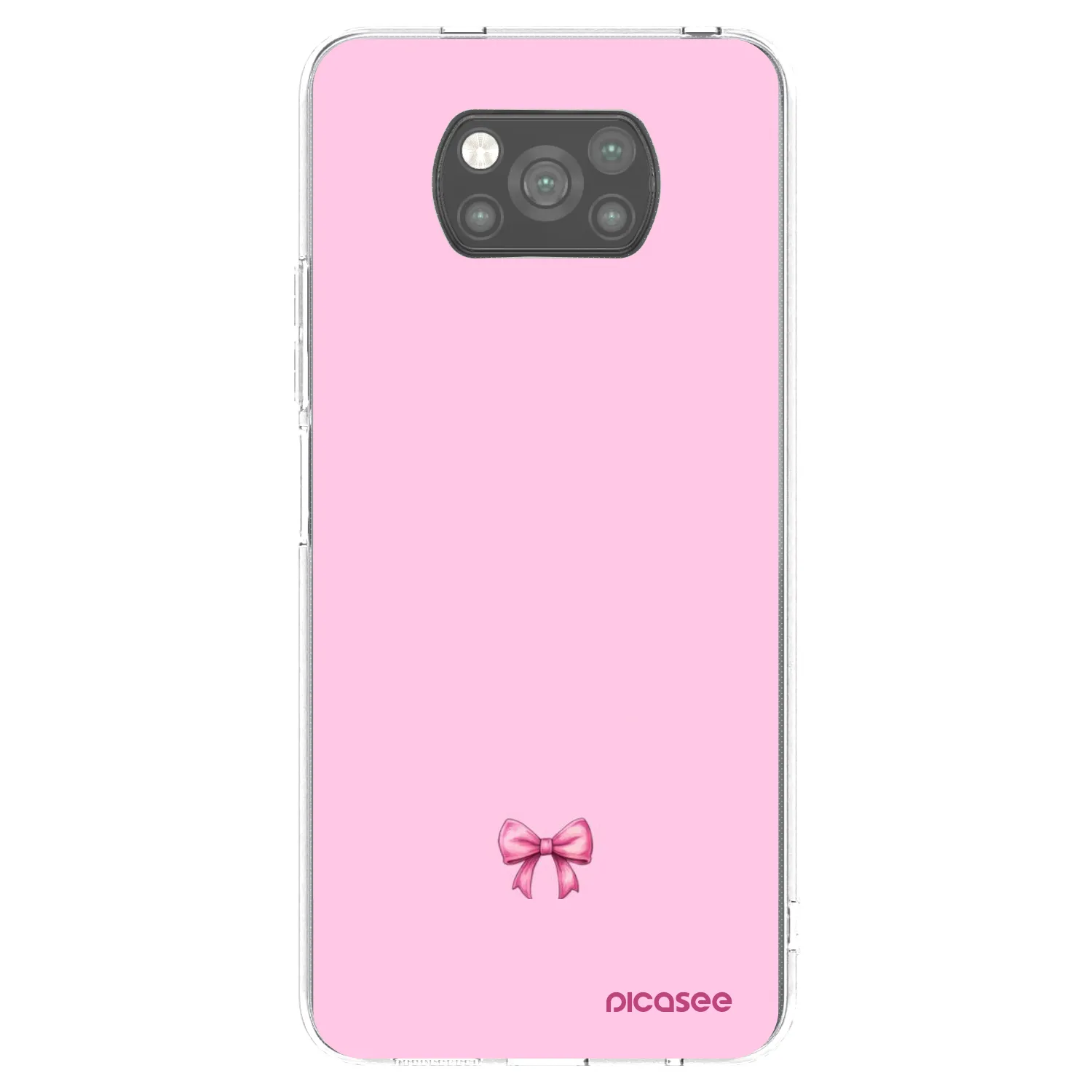 Picasee Xiaomi Poco X3 Hülle - Schwarzes Silikon - Blush bow