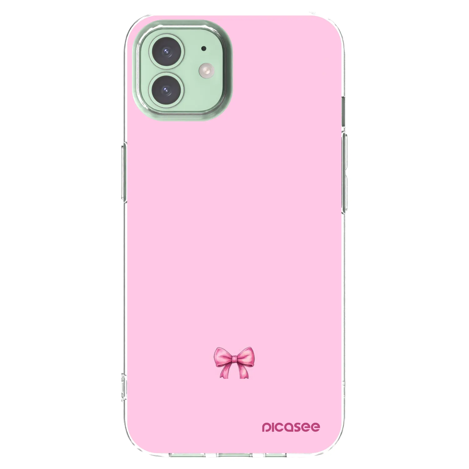 Picasee Apple iPhone 12 Hülle - Transparentes Silikon - Blush bow