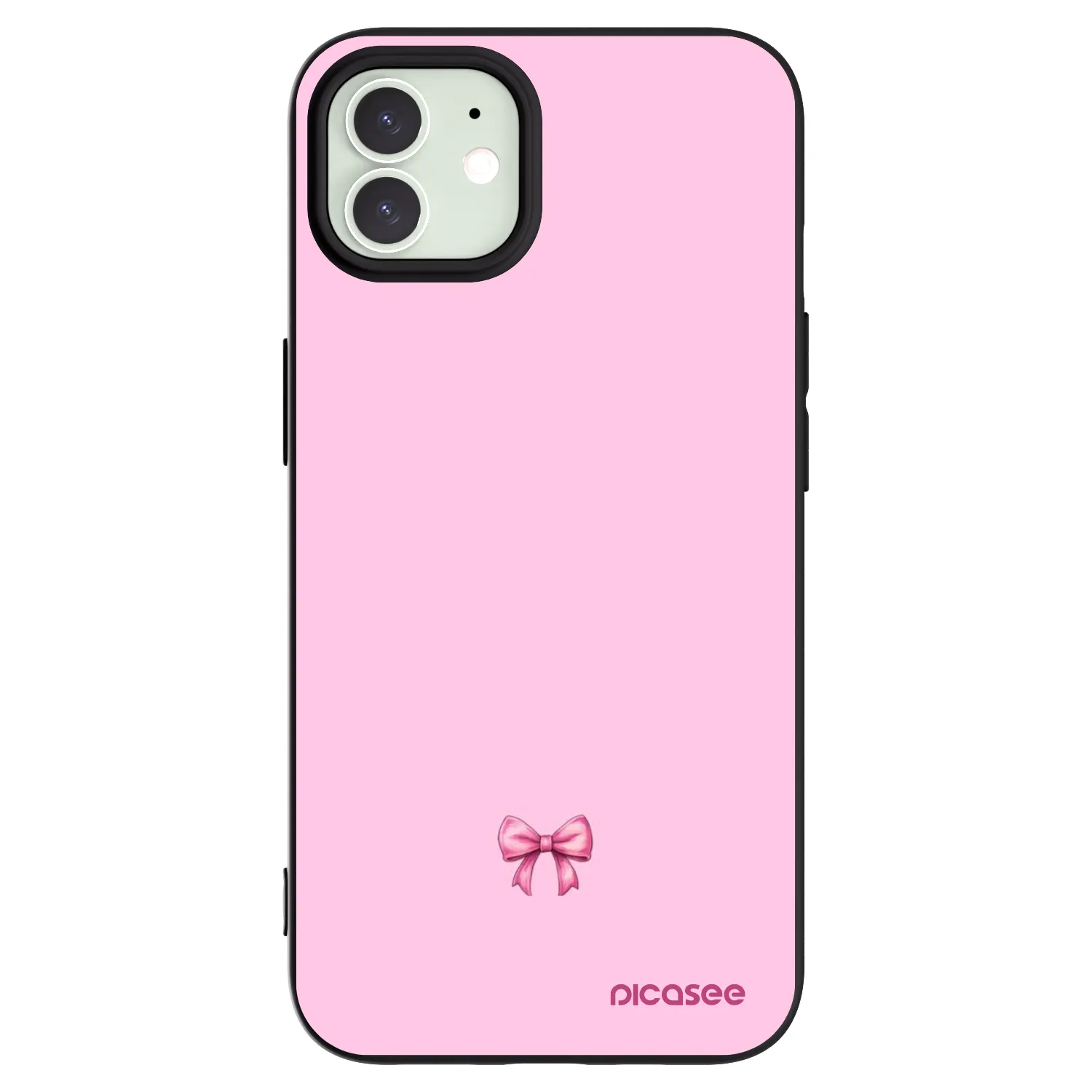 Picasee Apple iPhone 12 Pro Hülle - Schwarzes Silikon - Blush bow