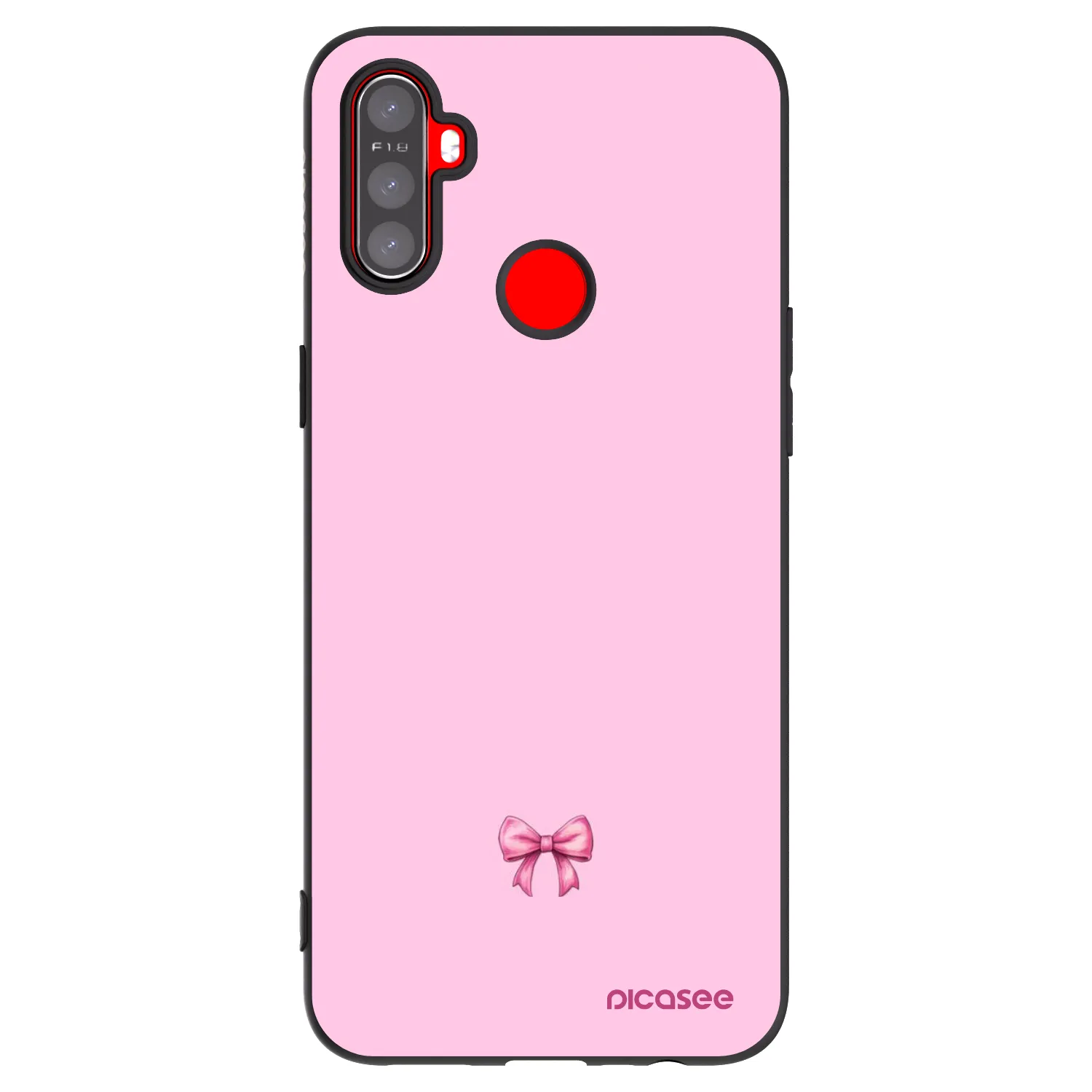 Picasee Realme C3 Hülle - Schwarzes Silikon - Blush bow
