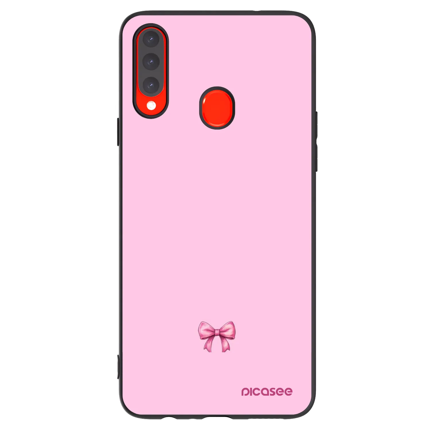 Picasee Samsung Galaxy A20s Hülle - Schwarzes Silikon - Blush bow