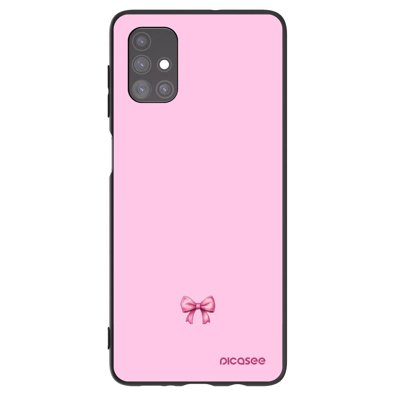 Picasee Samsung Galaxy M51 M515F Hülle - Schwarzes Silikon - Blush bow