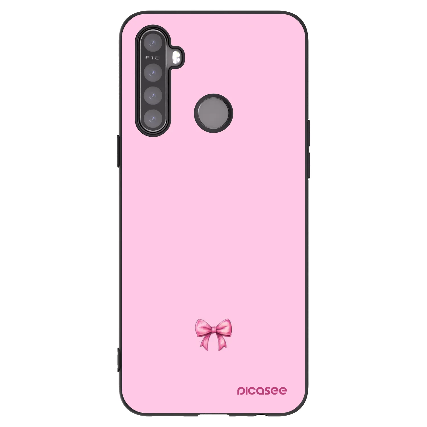 Picasee Realme 5 Hülle - Schwarzes Silikon - Blush bow