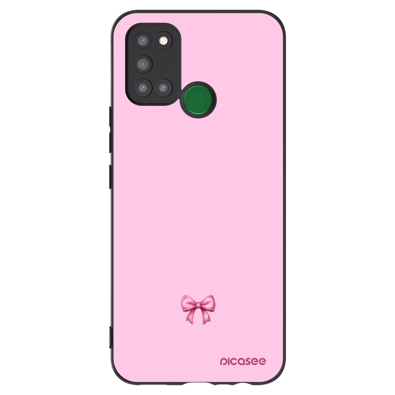 Picasee Realme 7i Hülle - Schwarzes Silikon - Blush bow
