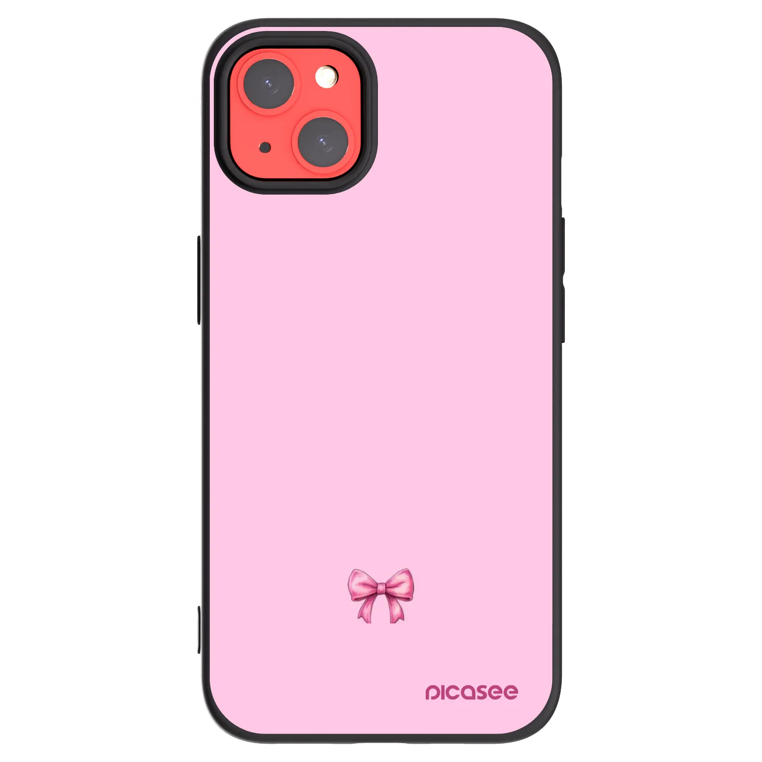 Picasee Apple iPhone 13 Hülle - Schwarzes Silikon - Blush bow