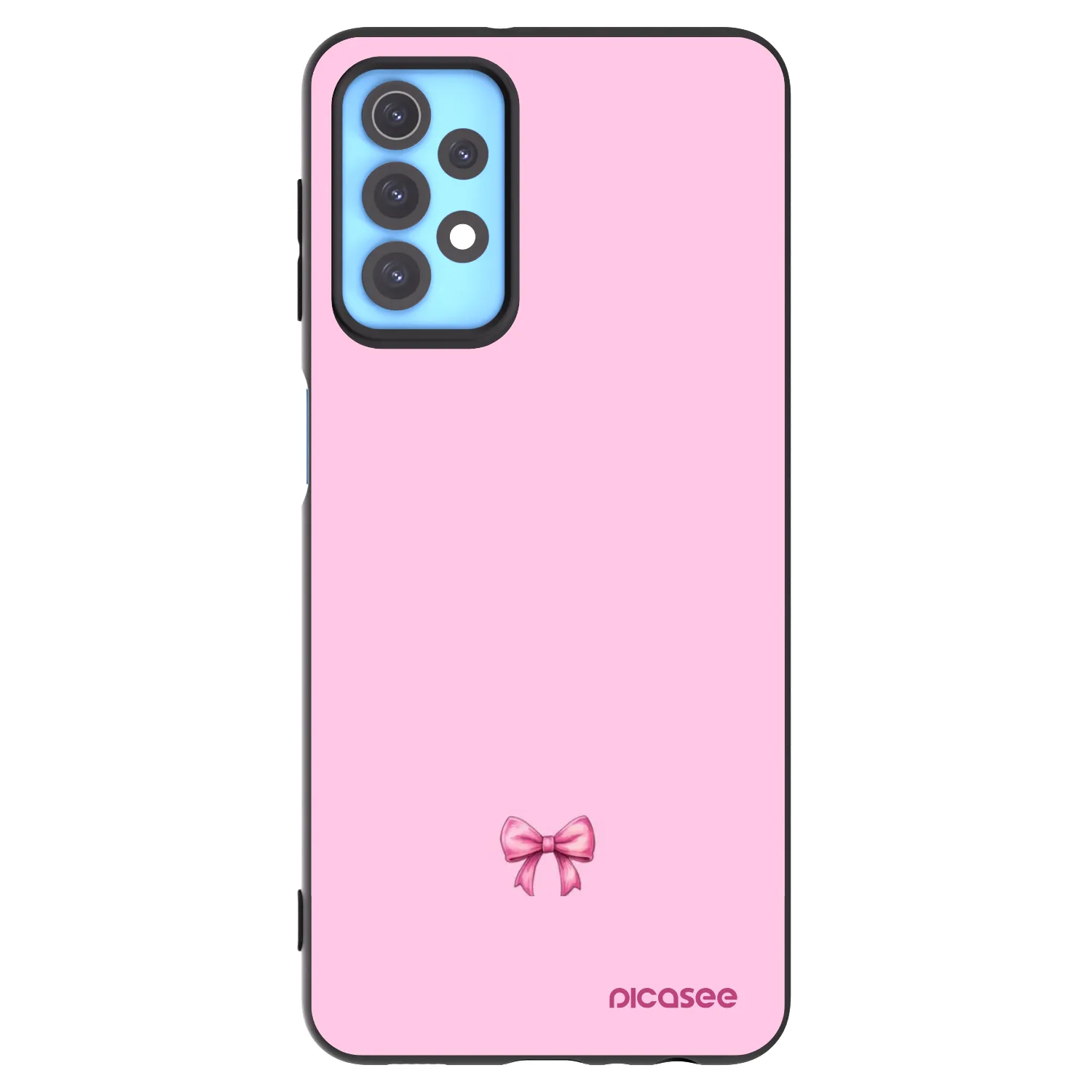 Picasee Samsung Galaxy A32 4G SM-A325F Hülle - Schwarzes Silikon - Blush bow