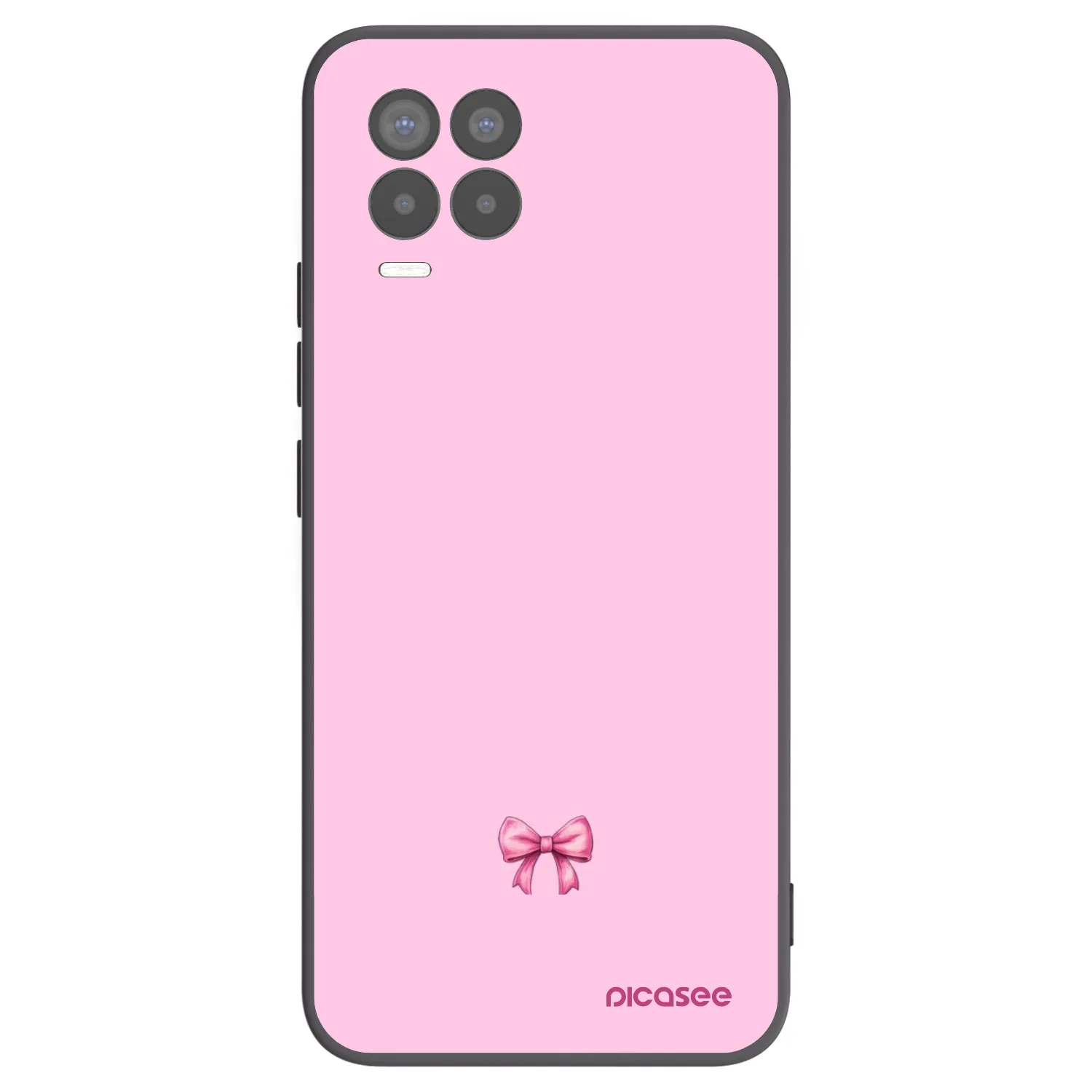 Picasee Realme 8 Pro Hülle - Schwarzes Silikon - Blush bow