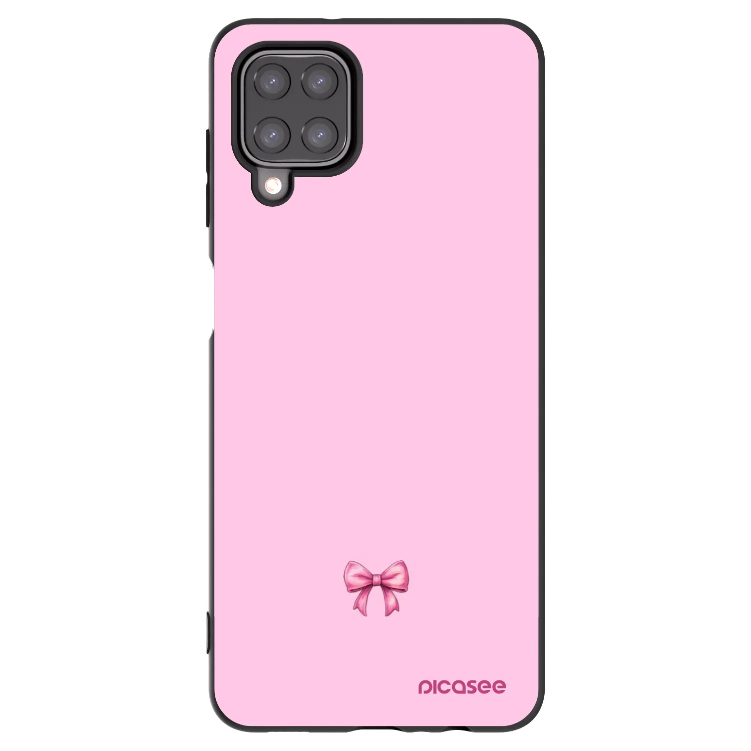 Picasee Samsung Galaxy M12 M127F Hülle - Schwarzes Silikon - Blush bow