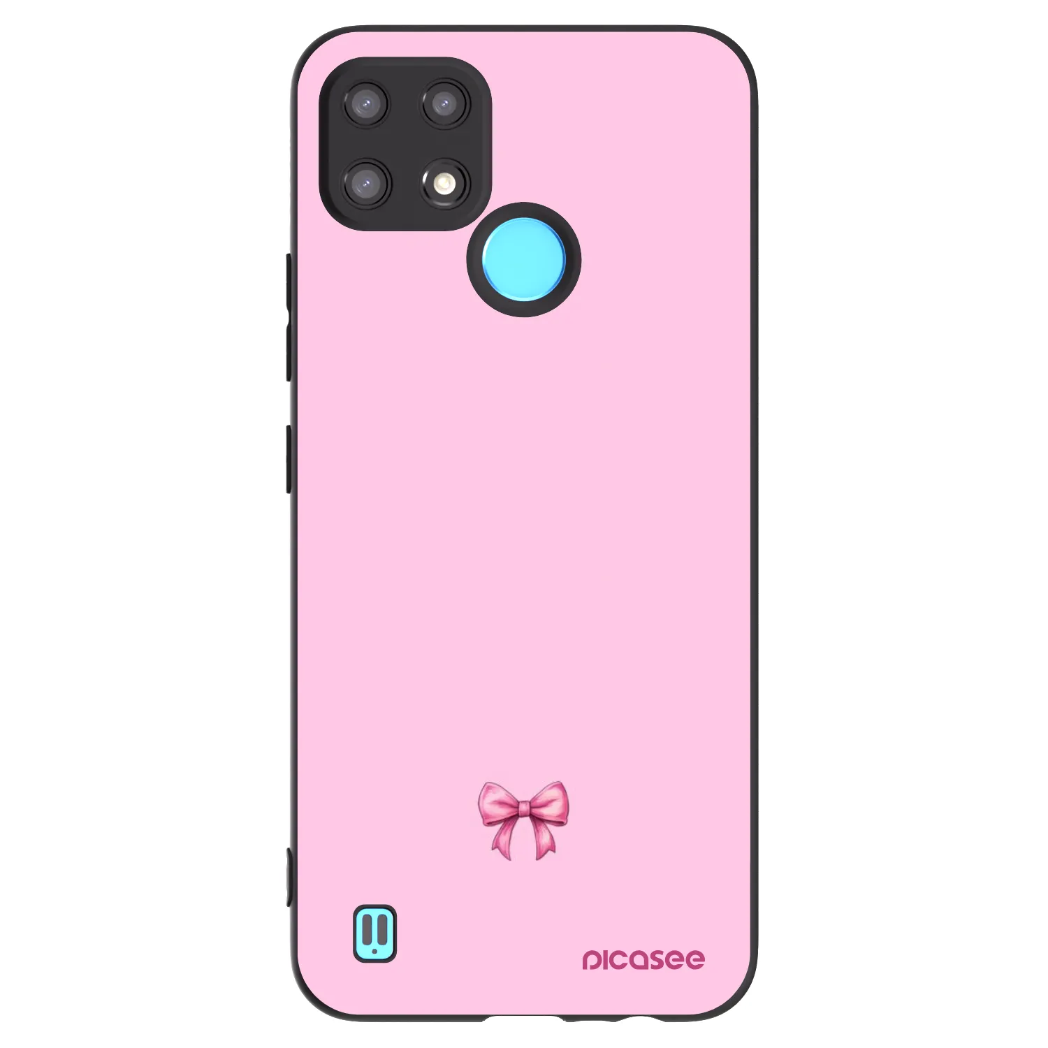 Picasee Realme C21 Hülle - Schwarzes Silikon - Blush bow