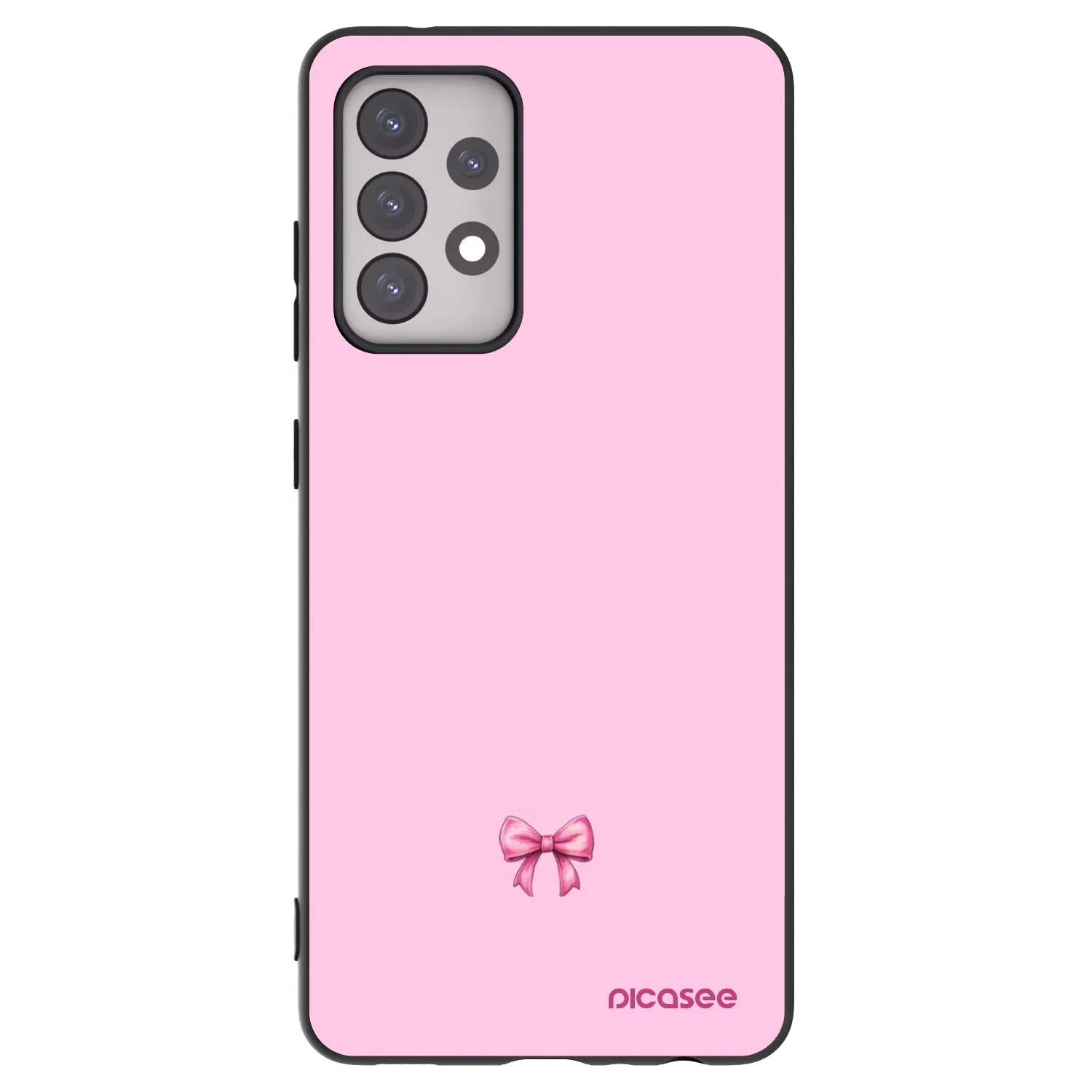 Picasee Samsung Galaxy A52s 5G A528B Hülle - Schwarzes Silikon - Blush bow