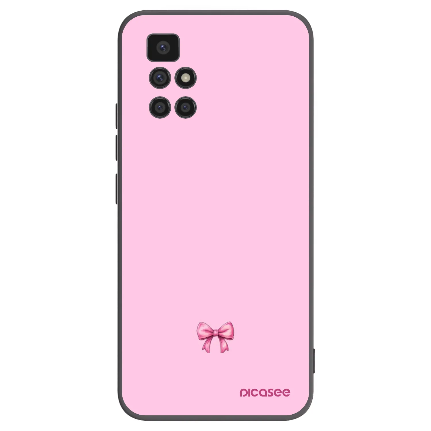 Picasee Xiaomi Redmi 10 Hülle - Schwarzes Silikon - Blush bow