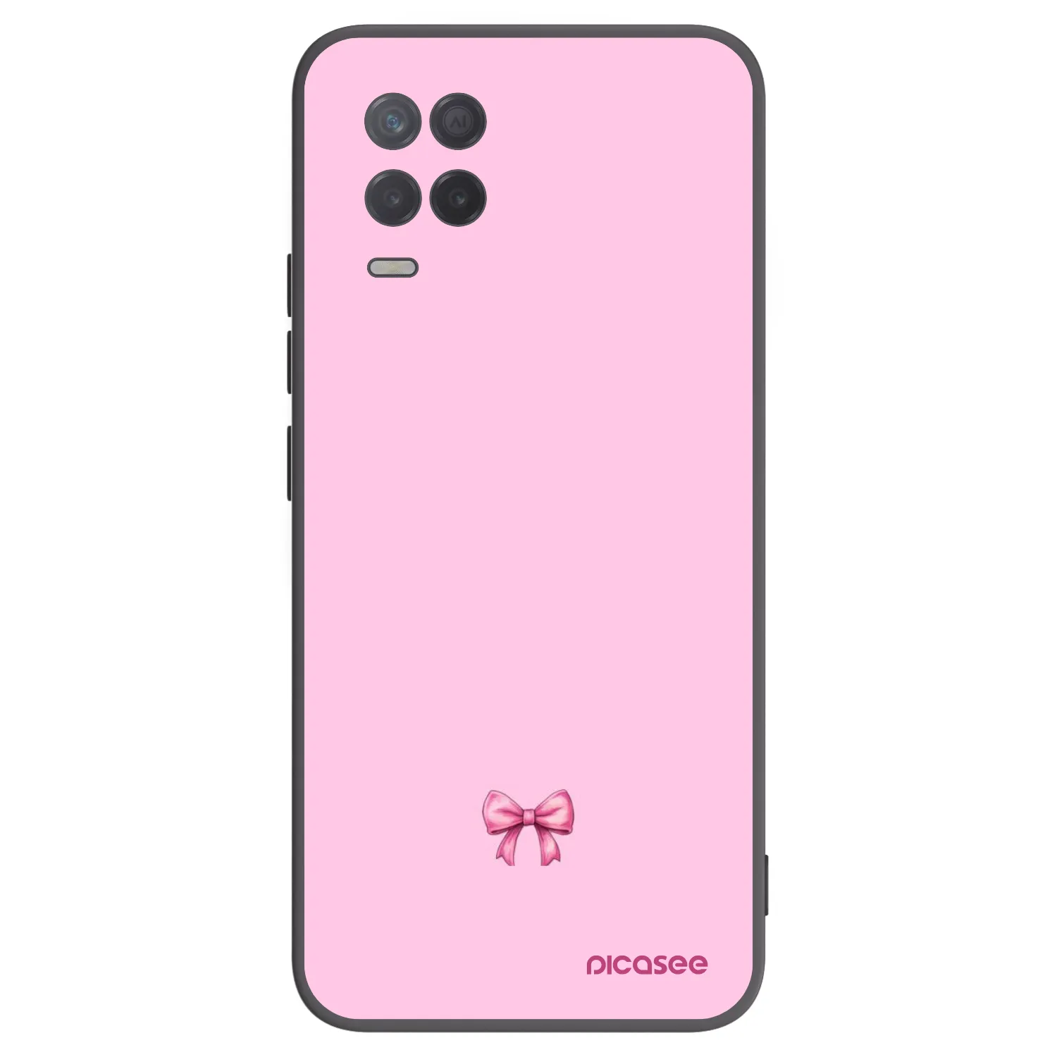 Picasee Realme 8 5G Hülle - Schwarzes Silikon - Blush bow