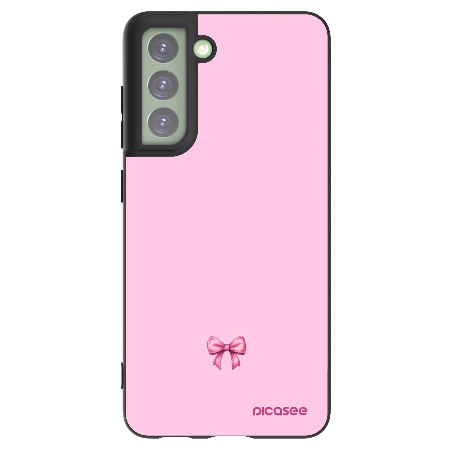 Picasee Samsung Galaxy S21 FE 5G Hülle - Schwarzes Silikon - Blush bow