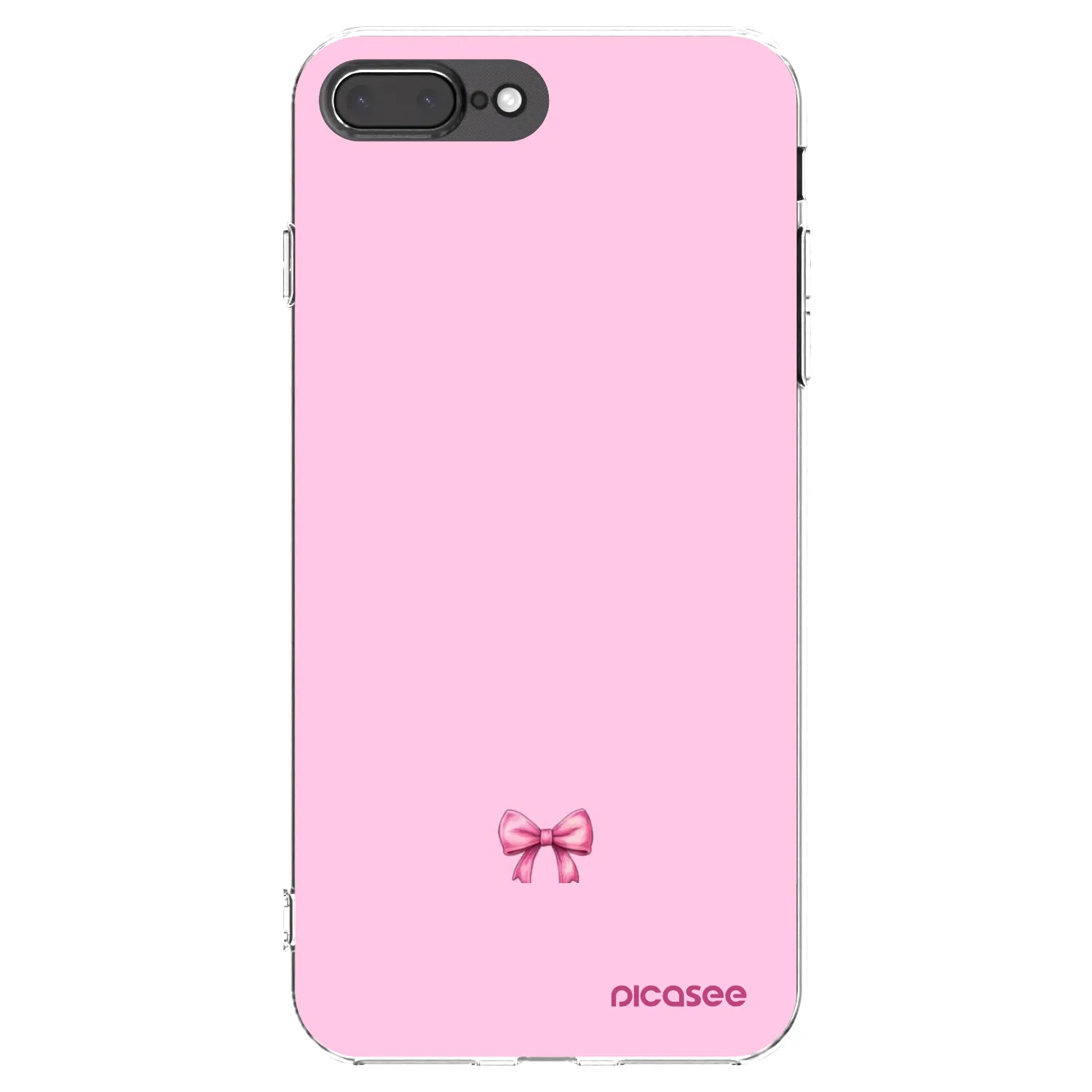 Picasee Apple iPhone 7 Plus Hülle - Transparentes Silikon - Blush bow
