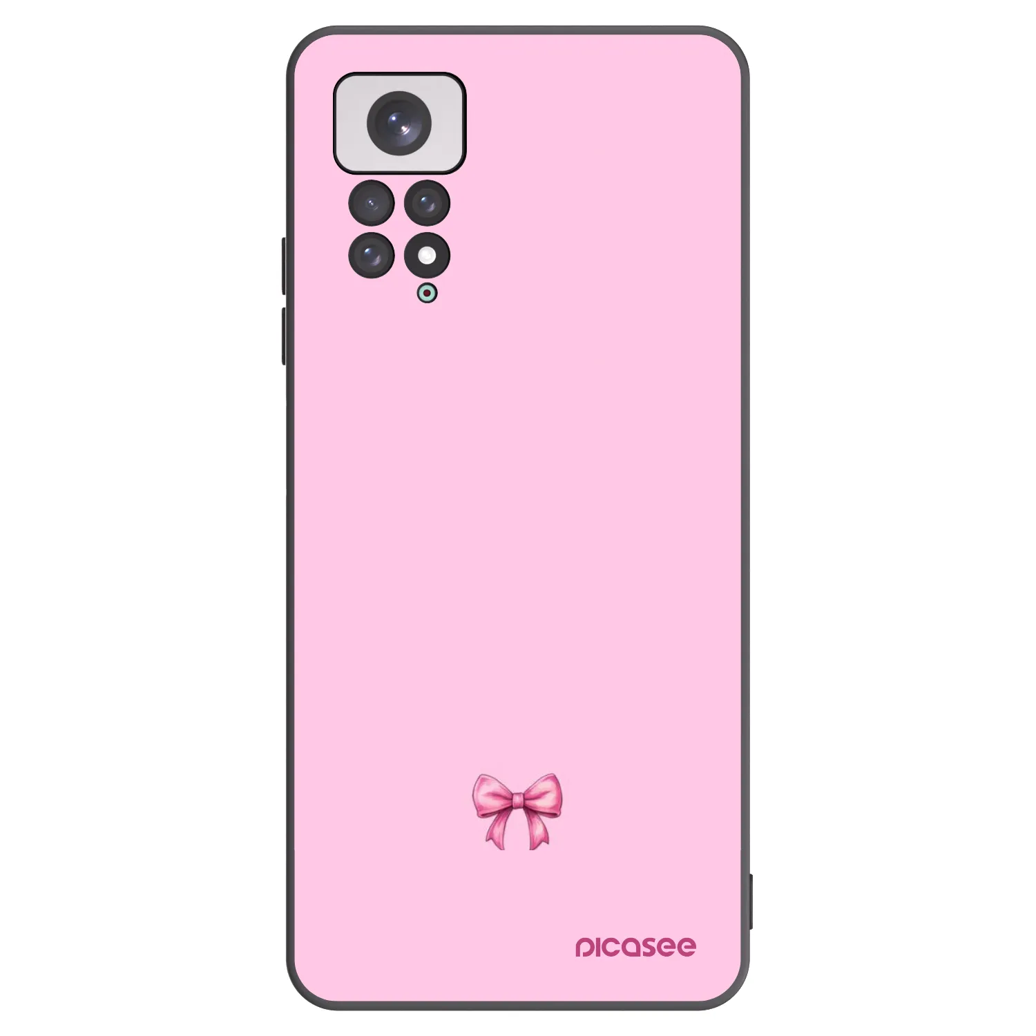 Picasee Xiaomi Redmi Note 11 Hülle - Schwarzes Silikon - Blush bow