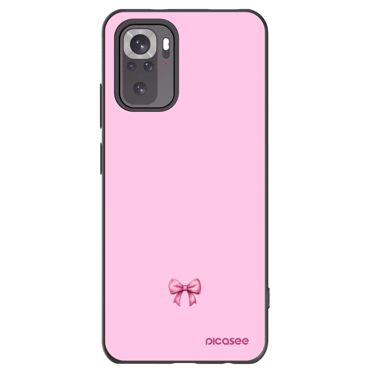 Picasee Xiaomi Redmi Note 11S 4G Hülle - Schwarzes Silikon - Blush bow