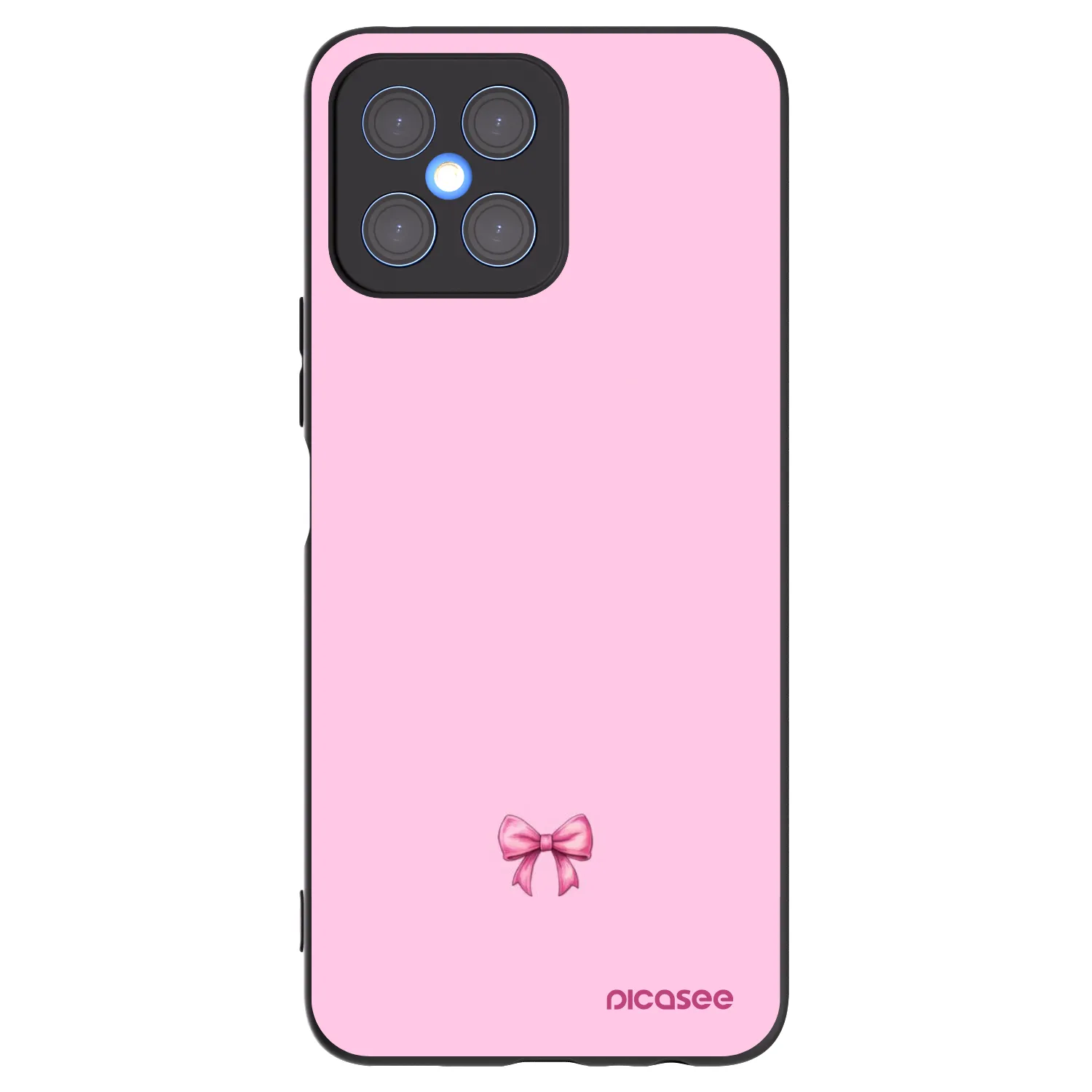 Picasee Honor X8 4G Hülle - Schwarzes Silikon - Blush bow