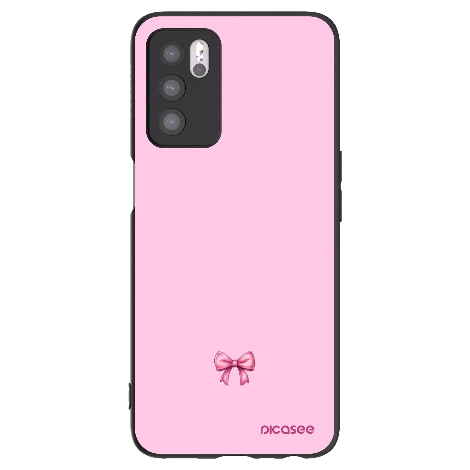 Picasee OPPO A16s Hülle - Schwarzes Silikon - Blush bow