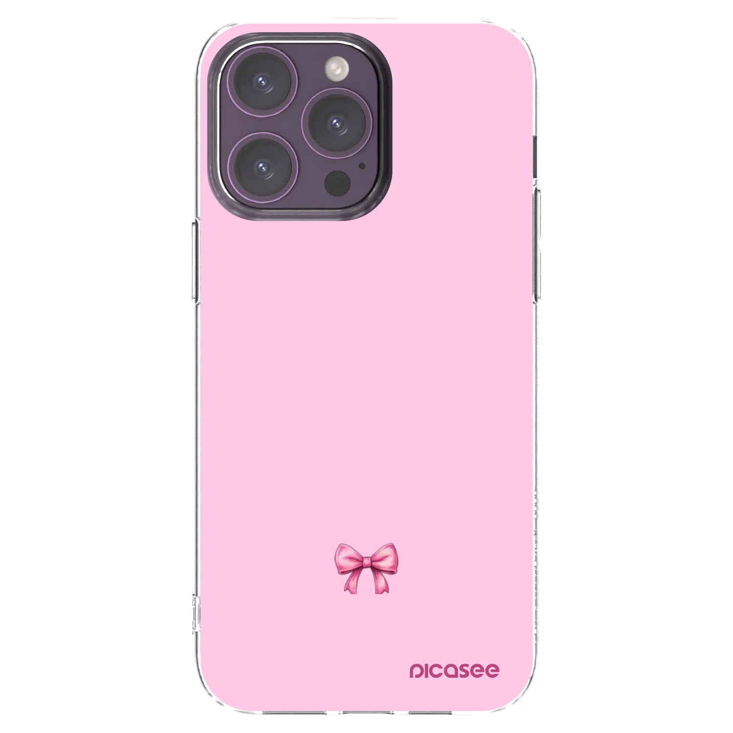 Picasee Apple iPhone 14 Pro Max Hülle - Transparentes Silikon - Blush bow