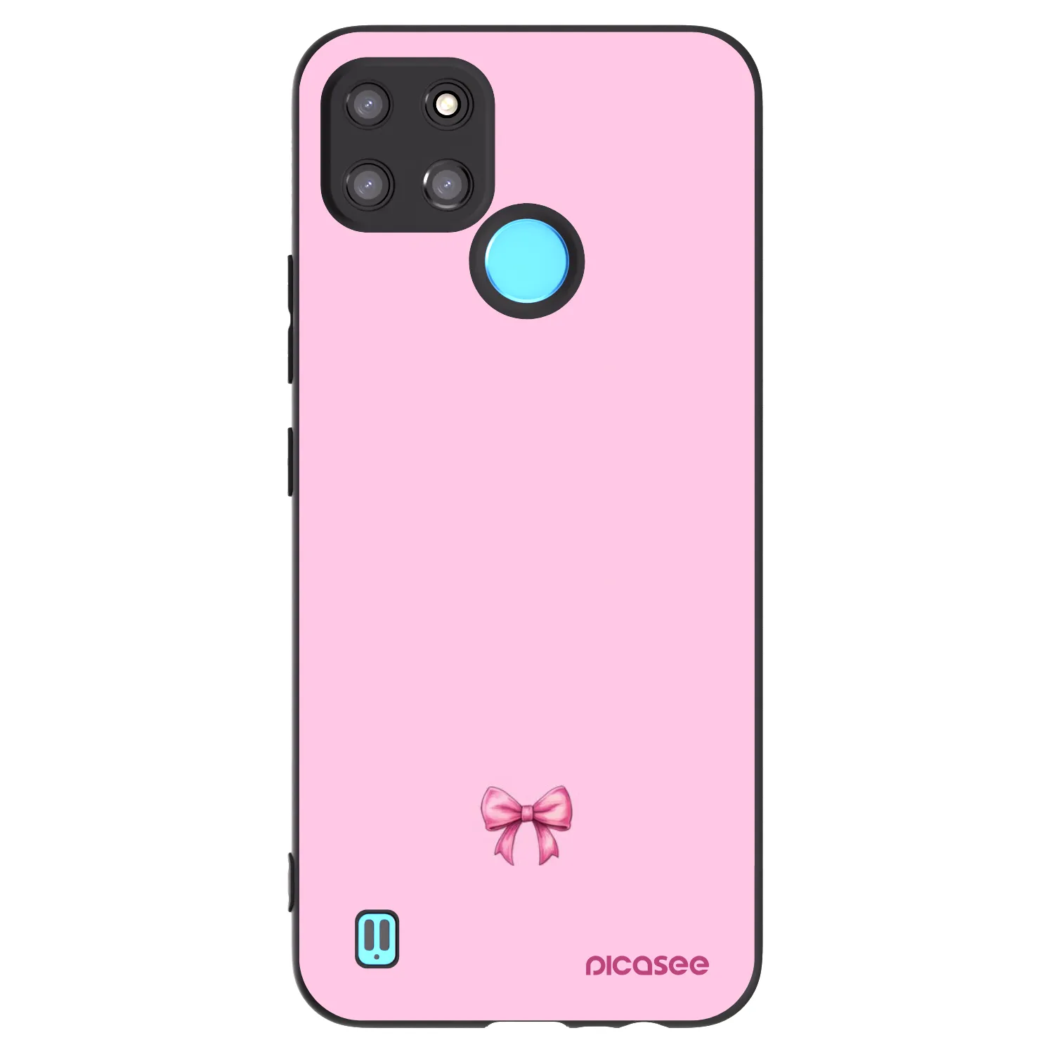 Picasee Realme C21Y Hülle - Schwarzes Silikon - Blush bow