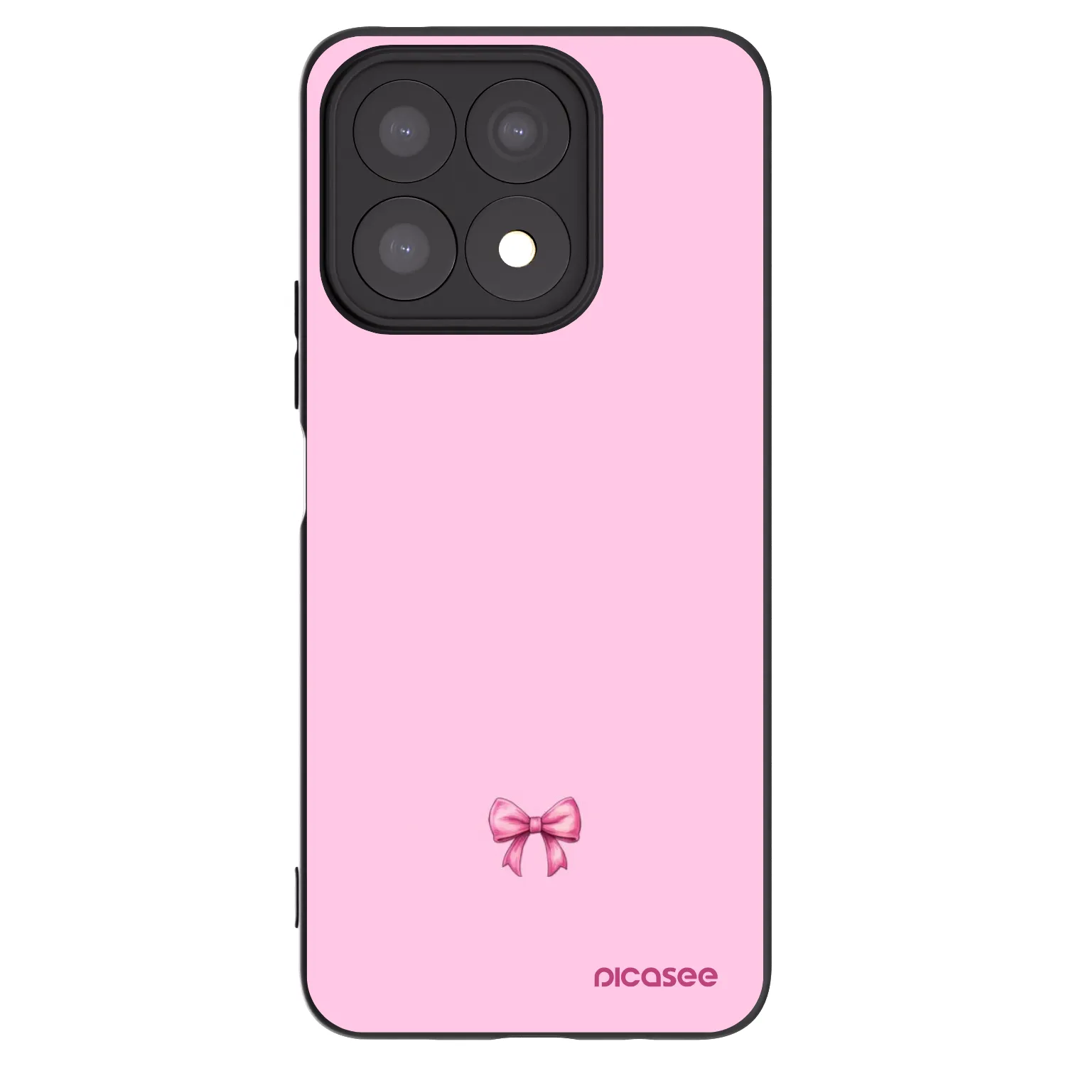 Picasee Honor X8a Hülle - Schwarzes Silikon - Blush bow