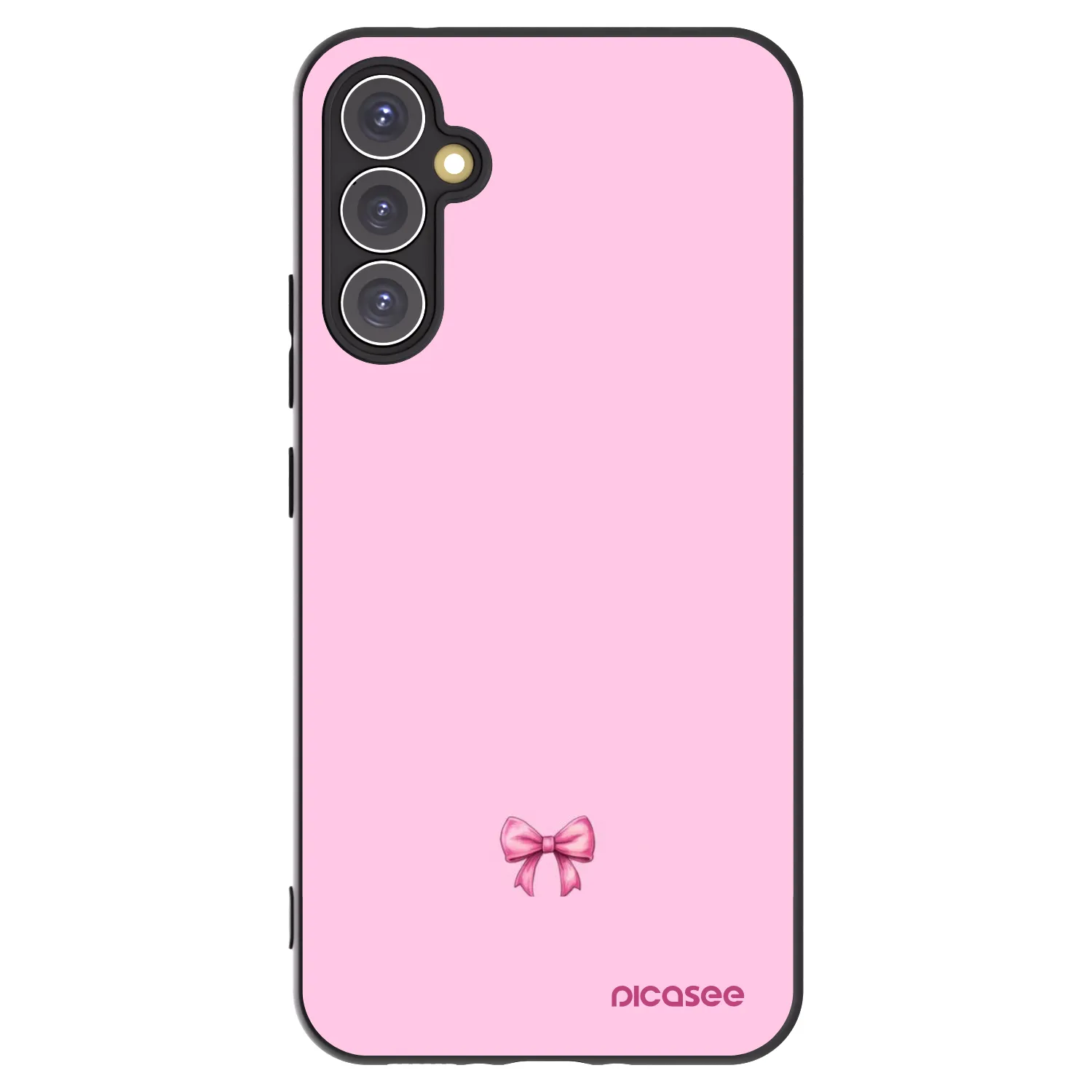 Picasee Samsung Galaxy A34 5G A346B Hülle - Schwarzes Silikon - Blush bow
