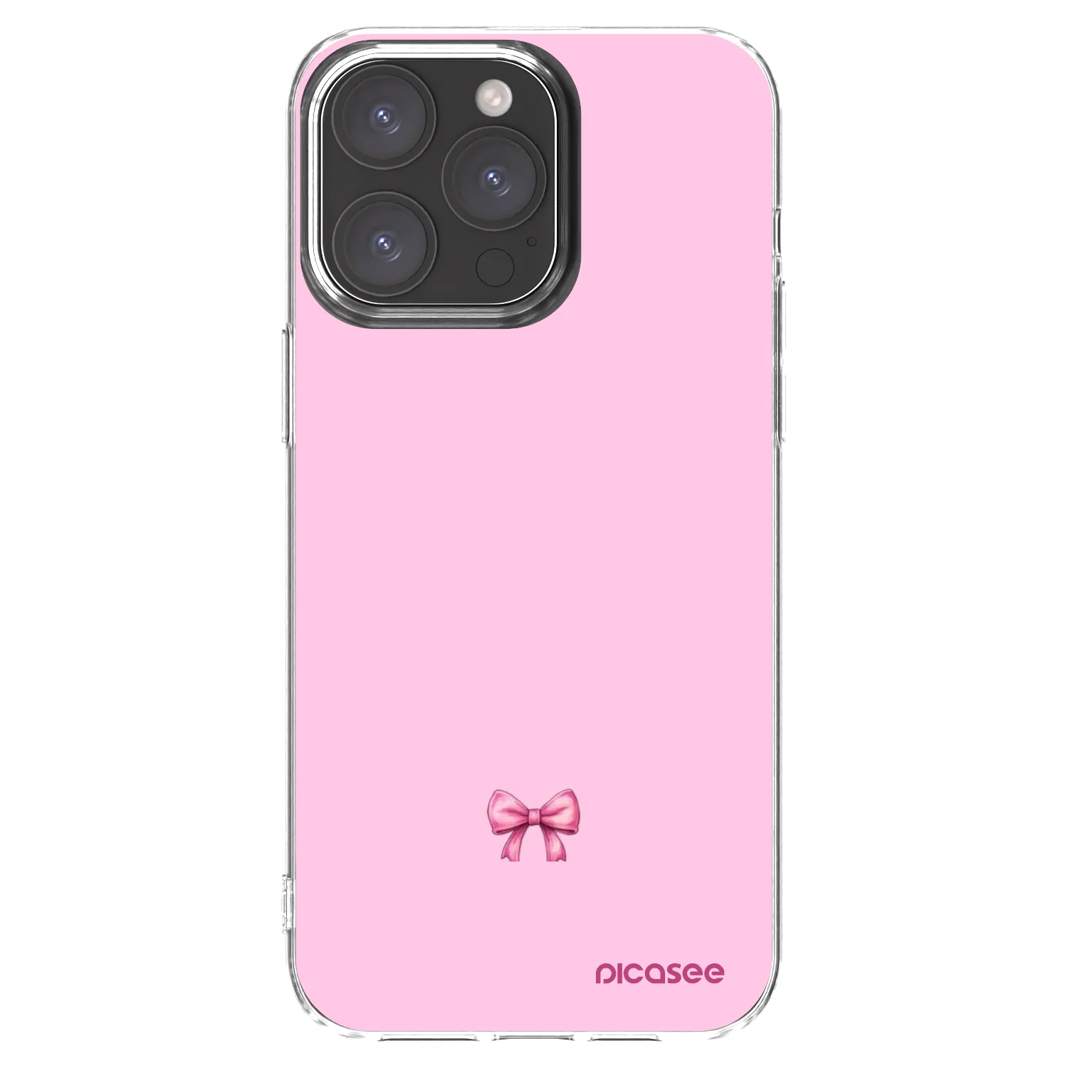 Picasee Apple iPhone 15 Pro Max Hülle - Transparentes Silikon - Blush bow