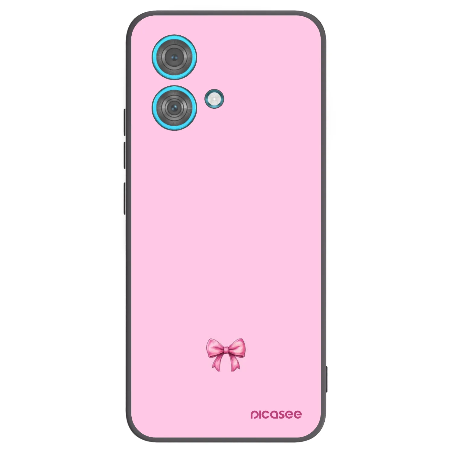 Picasee Motorola Edge 40 Neo Hülle - Schwarzes Silikon - Blush bow