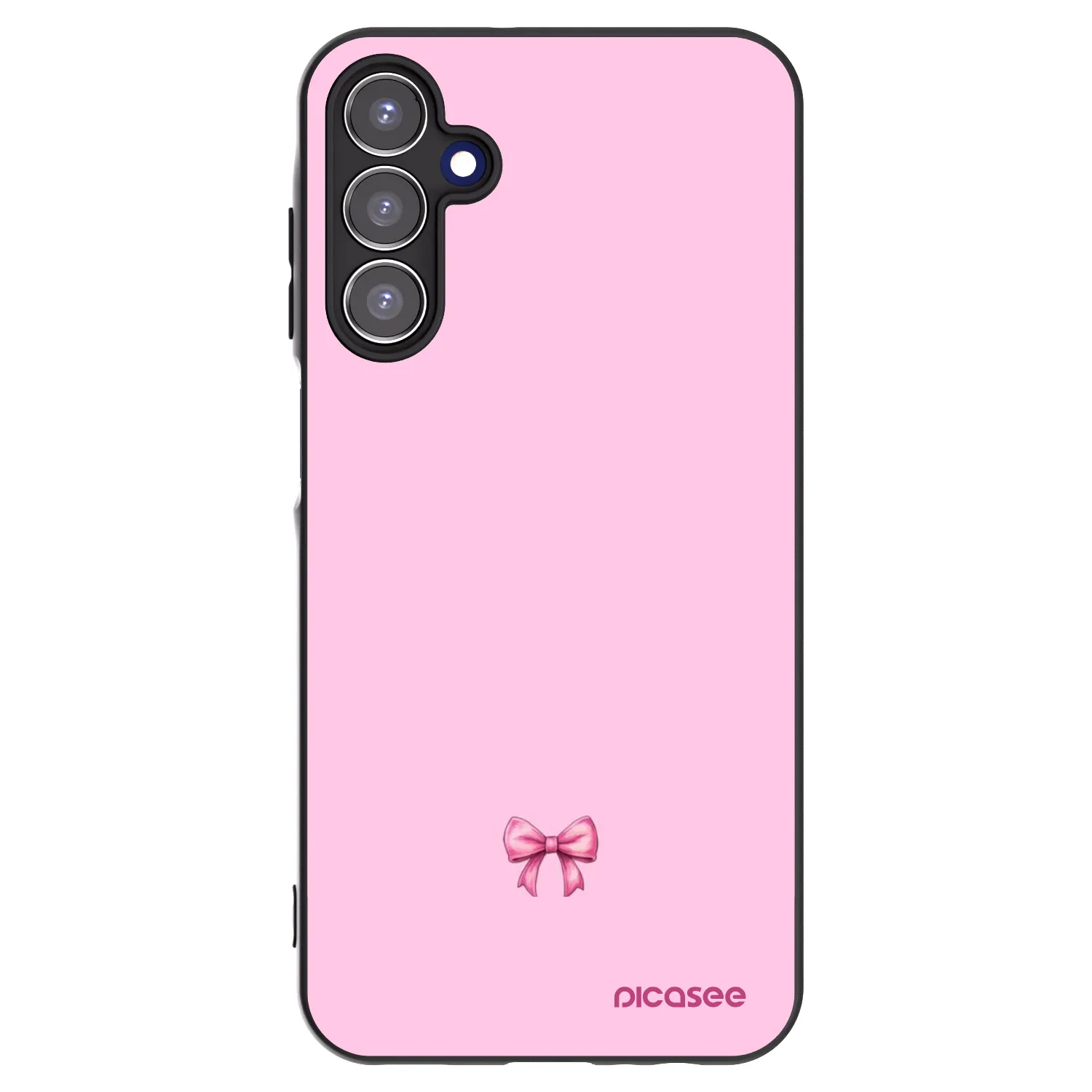 Picasee Samsung Galaxy A15 A156B 5G Hülle - Schwarzes Silikon - Blush bow