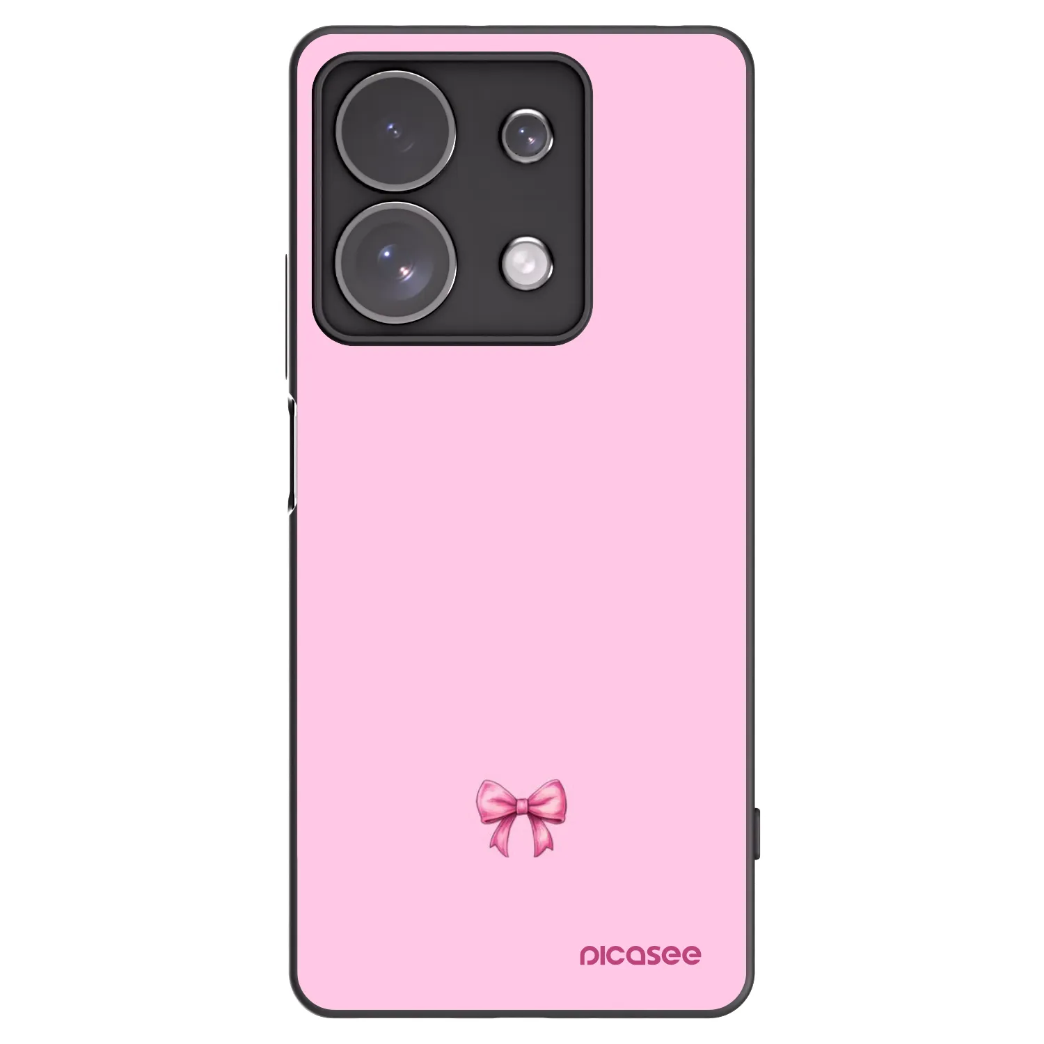 Picasee Xiaomi Redmi Note 13 Pro 4G Hülle - Schwarzes Silikon - Blush bow