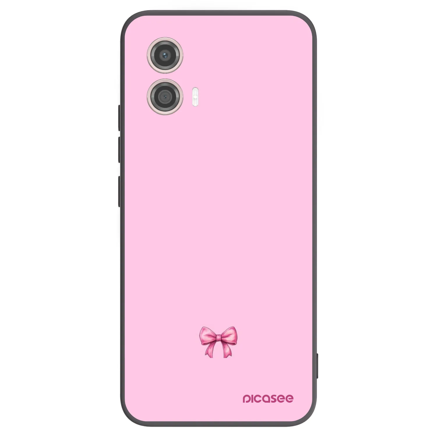 Picasee Motorola Moto G53 5G Hülle - Schwarzes Silikon - Blush bow