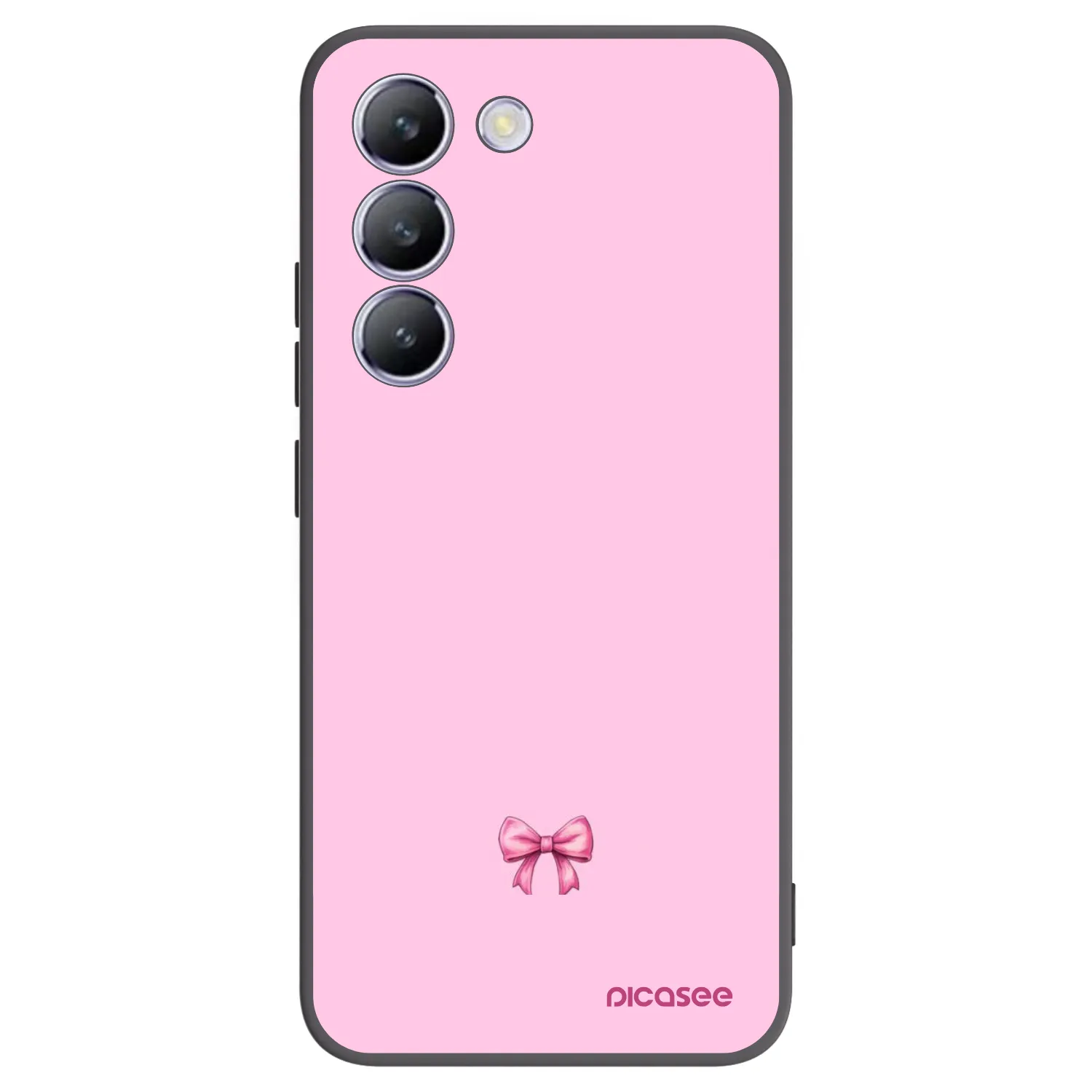 Picasee Vivo V40 SE 5G Hülle - Schwarzes Silikon - Blush bow