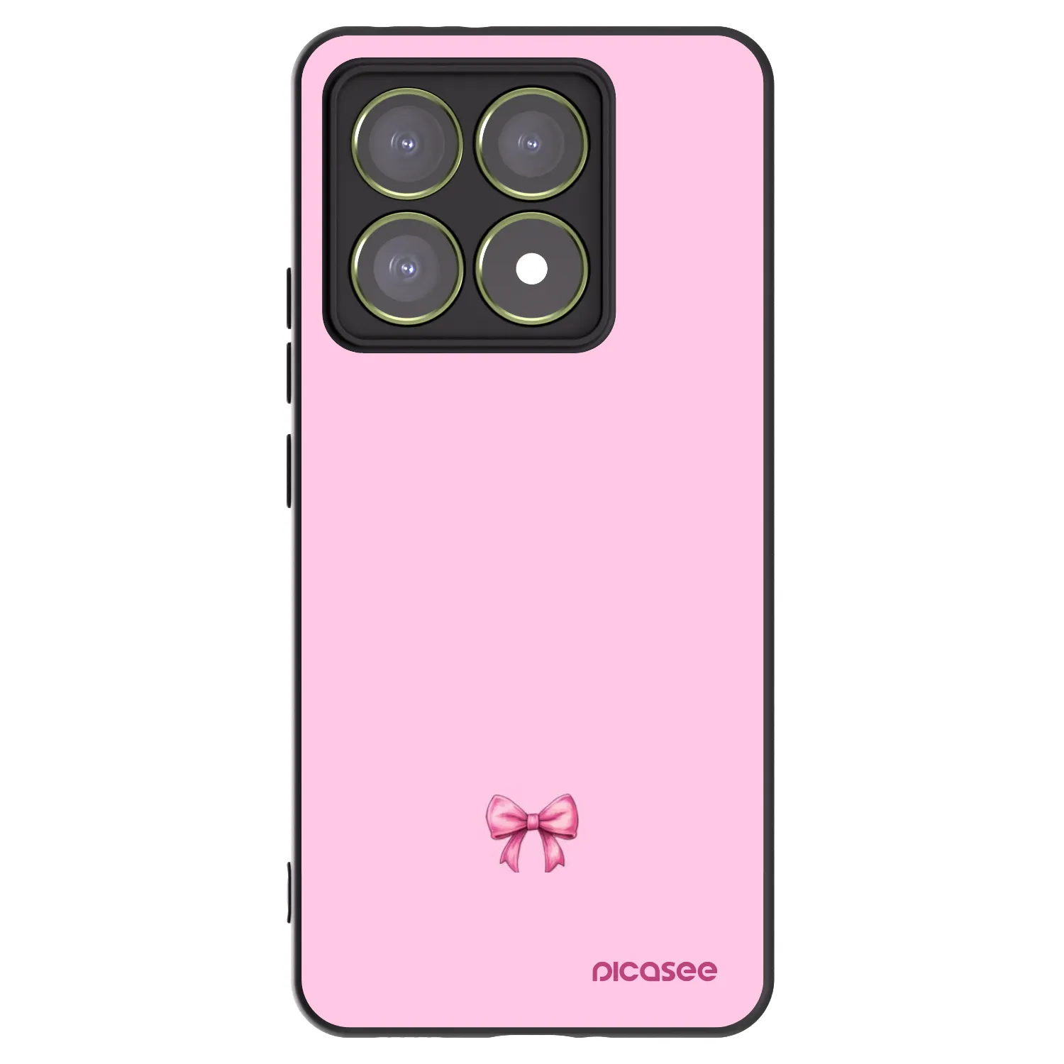 Picasee Xiaomi 14T Hülle - Schwarzes Silikon - Blush bow