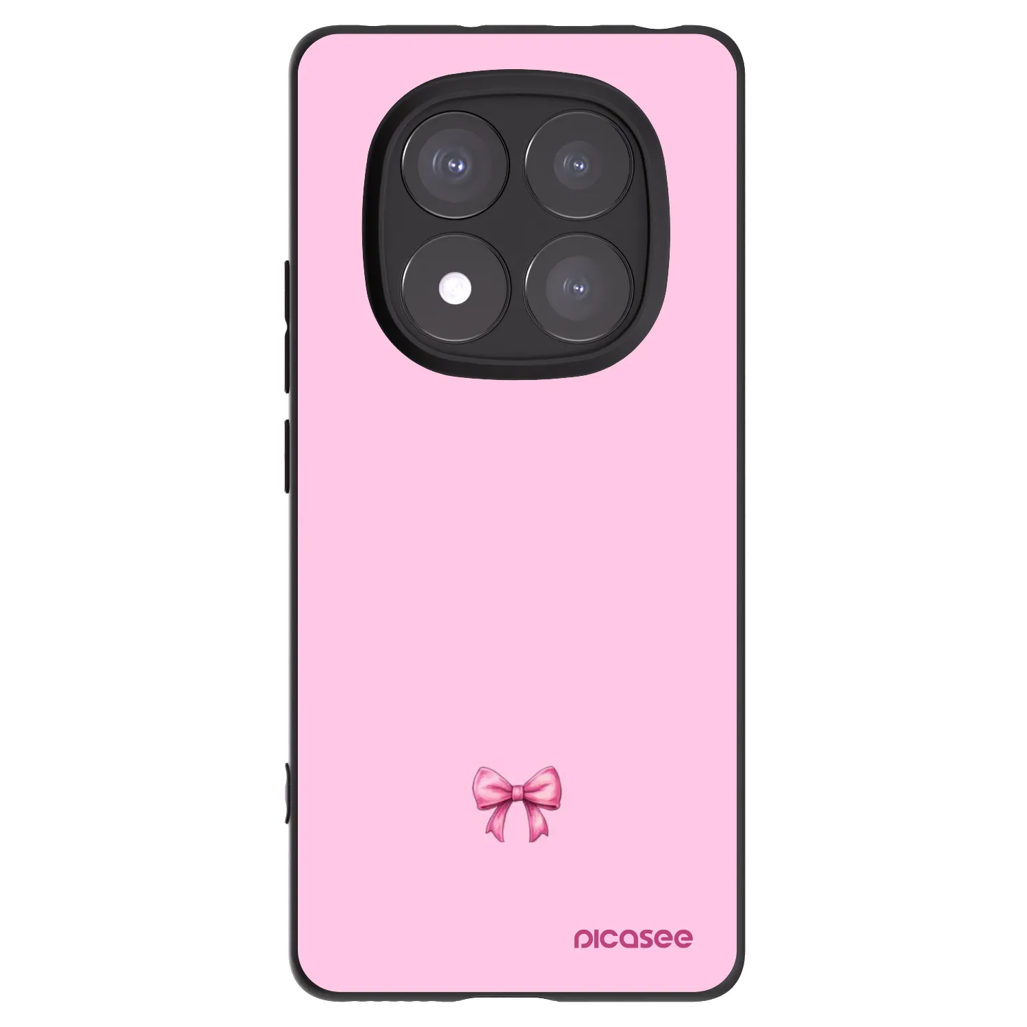 Picasee Xiaomi Redmi Note 14 Pro 5G Hülle - Schwarzes Silikon - Blush bow