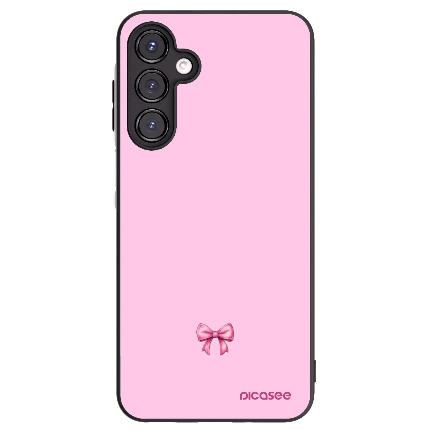 Picasee Samsung Galaxy A16 5G Hülle - Schwarzes Silikon - Blush bow