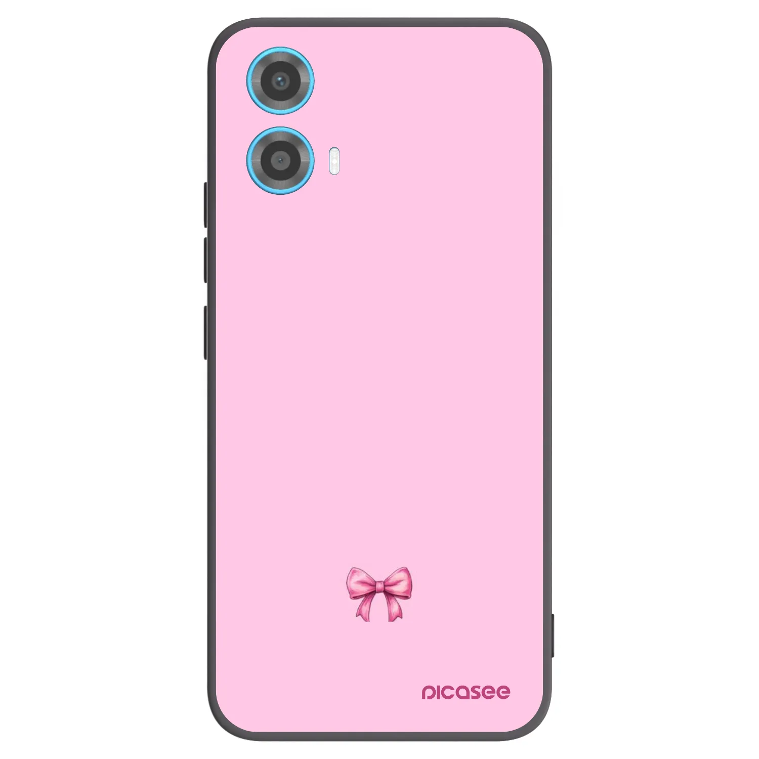Picasee Motorola Moto G34 5G Hülle - Schwarzes Silikon - Blush bow