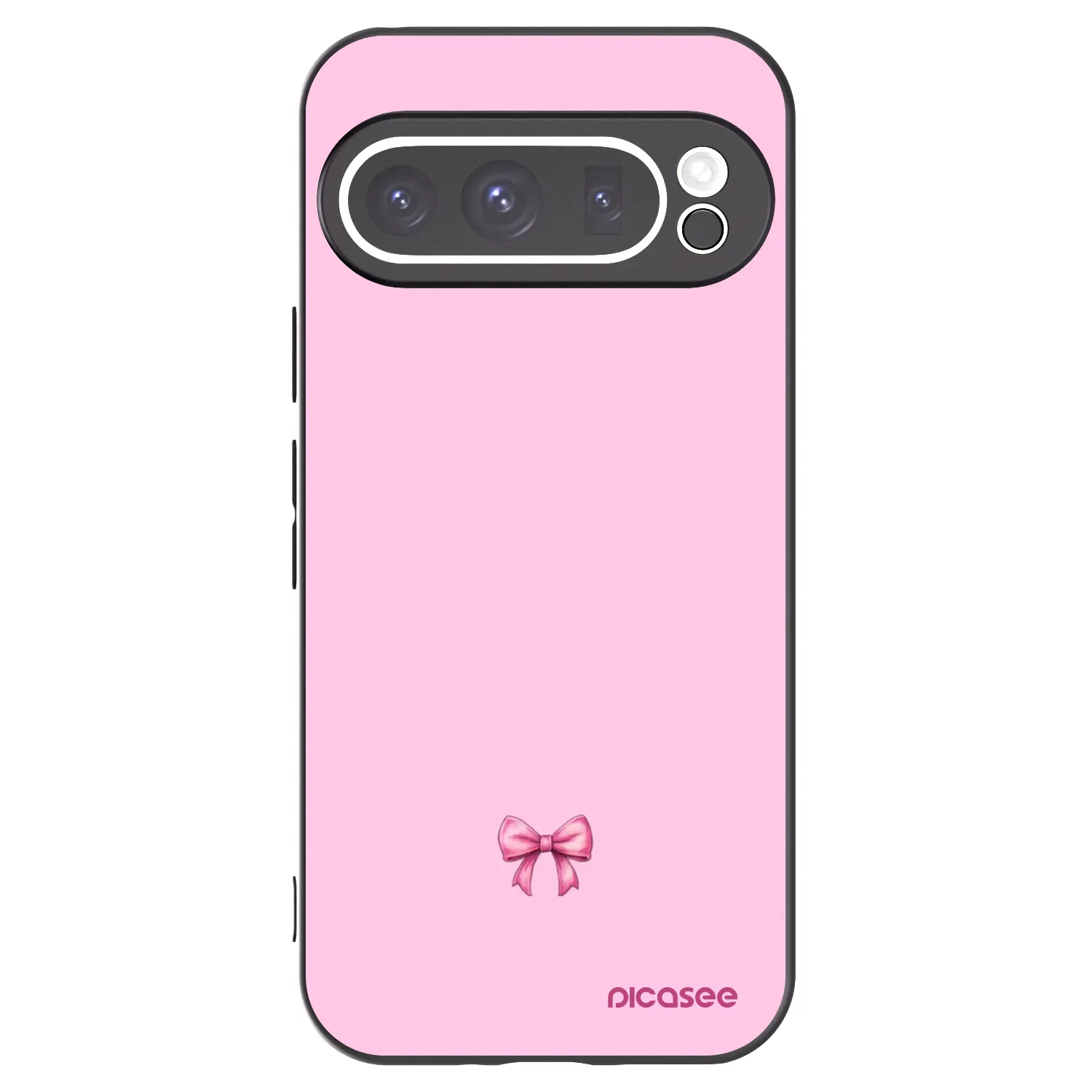 Picasee Google Pixel 9 Pro Hülle - Schwarzes Silikon - Blush bow