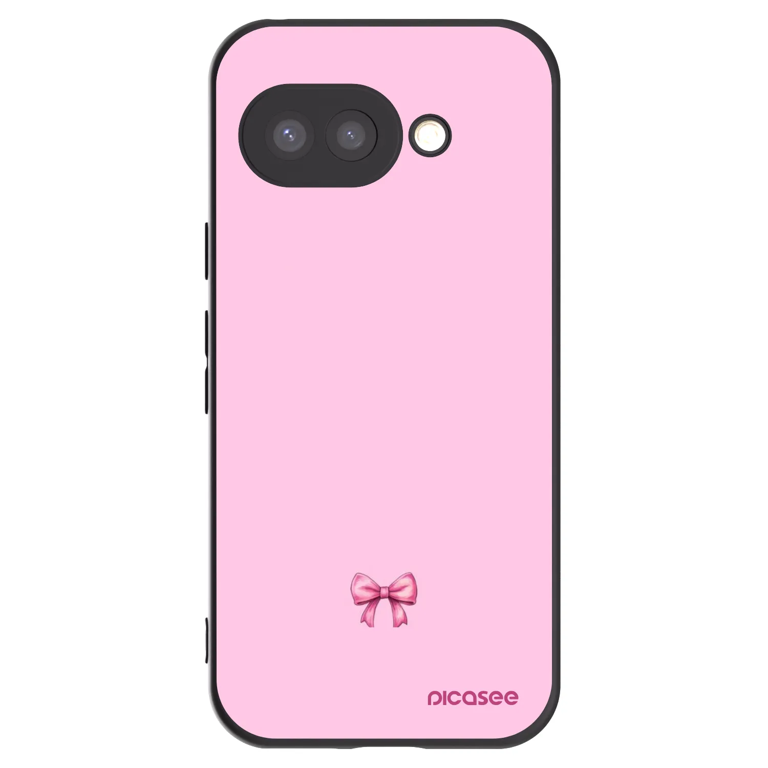 Picasee Google Pixel 9a Hülle - Schwarzes Silikon - Blush bow