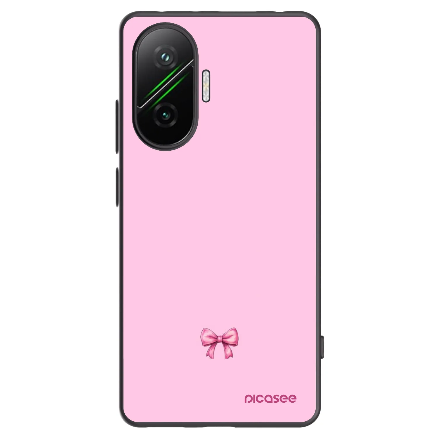 Picasee Xiaomi Poco F7 5G Hülle - Schwarzes Silikon - Blush bow