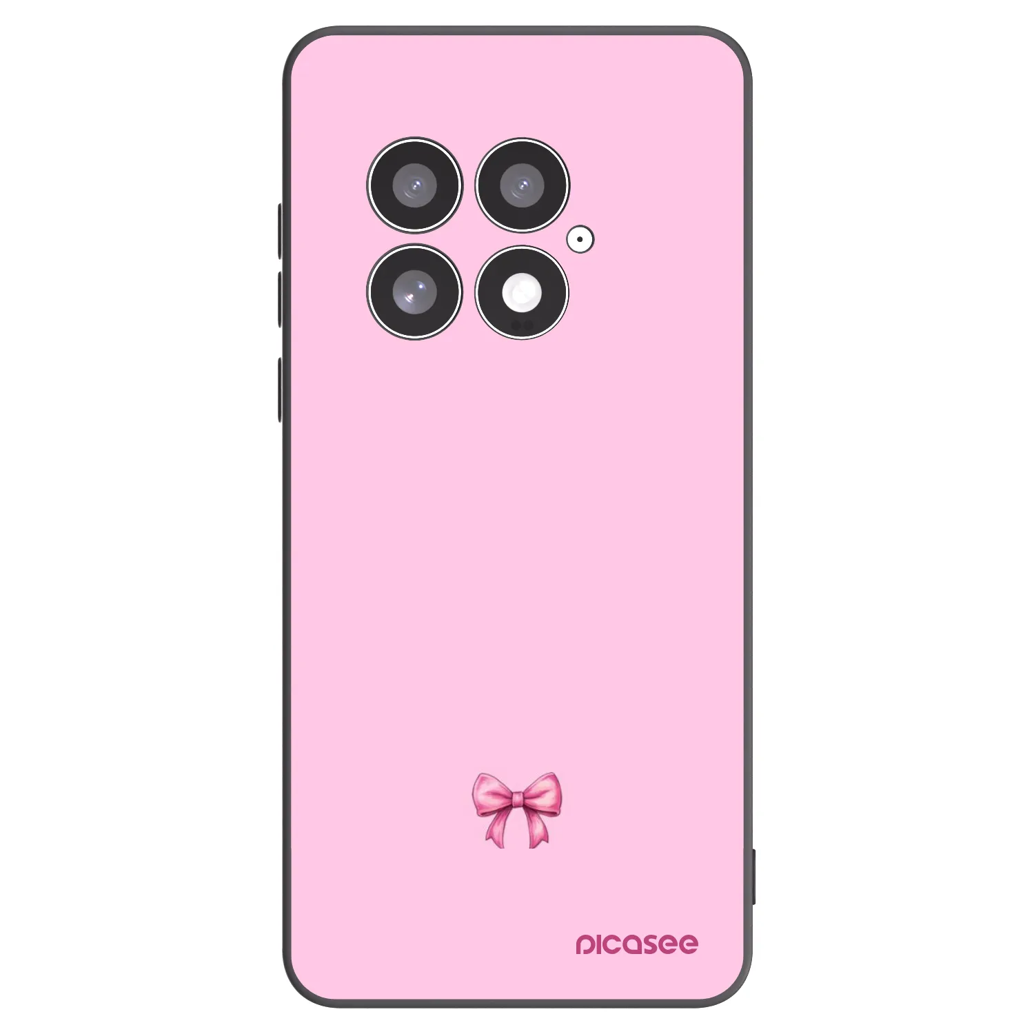 Picasee OnePlus 13 5G Hülle - Schwarzes Silikon - Blush bow