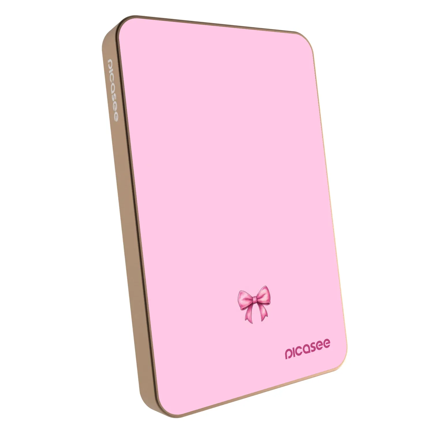 Picasee Powerbank mit MagSafe 5 000 mAh Golden - Blush bow