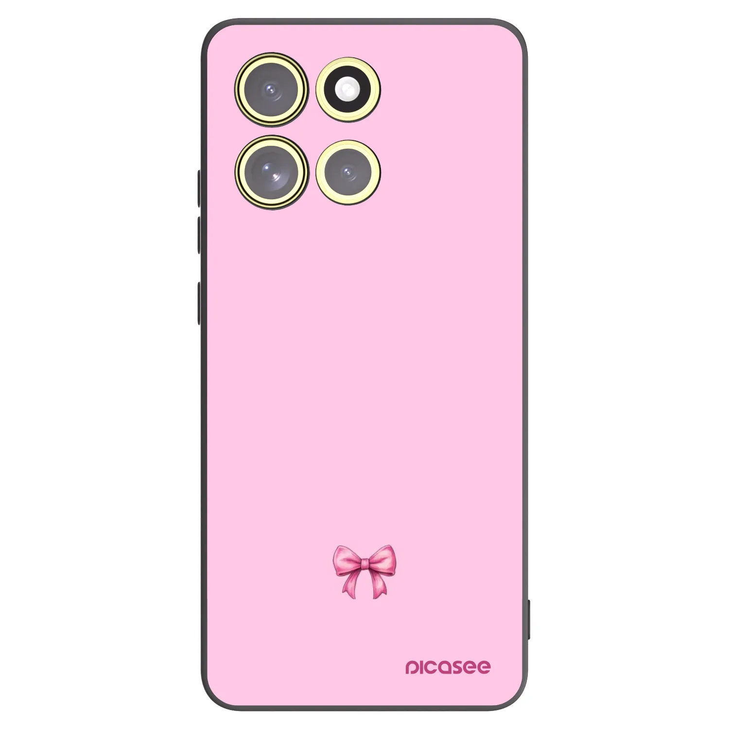 Picasee Motorola Moto G86 5G Hülle - Schwarzes Silikon - Blush bow
