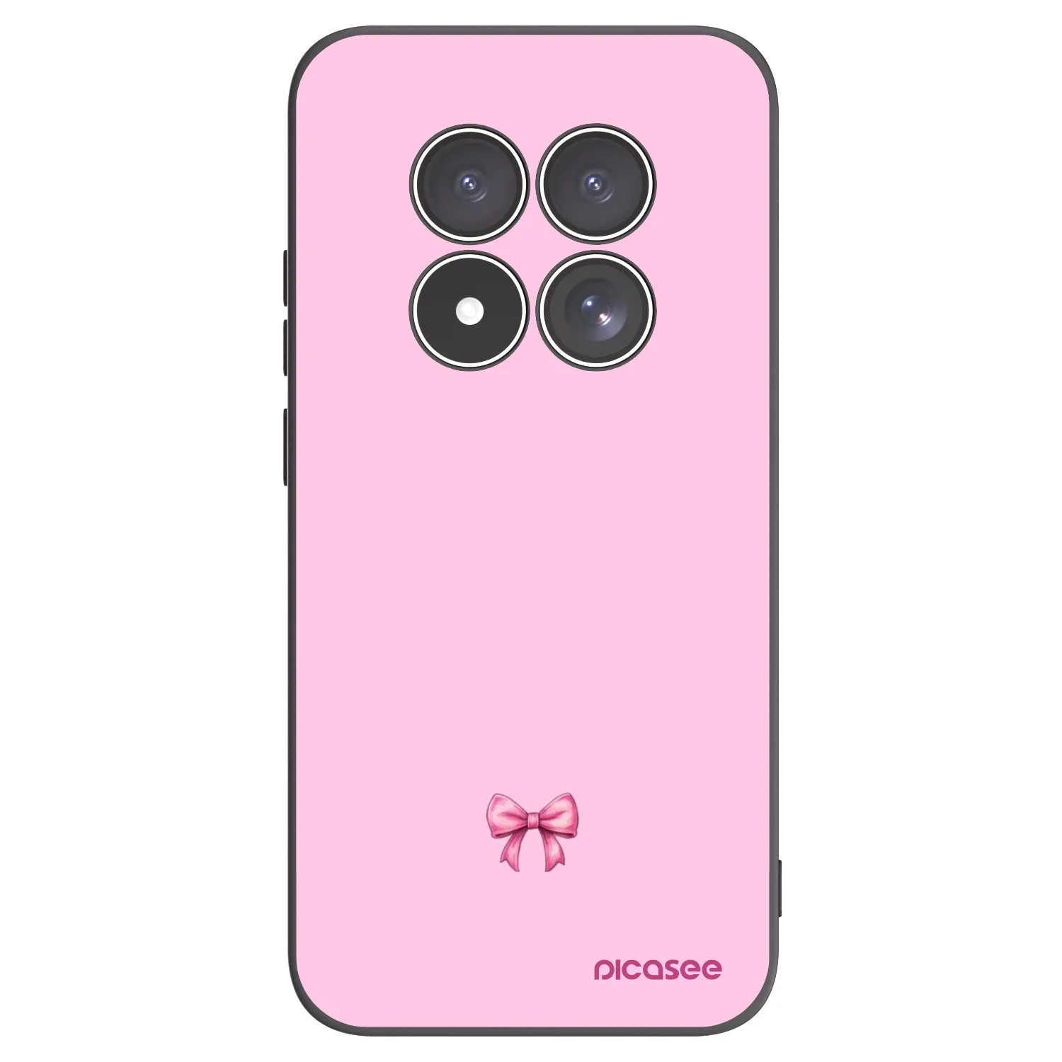 Picasee Xiaomi Redmi Note 15 Pro 4G Hülle - Schwarzes Silikon - Blush bow
