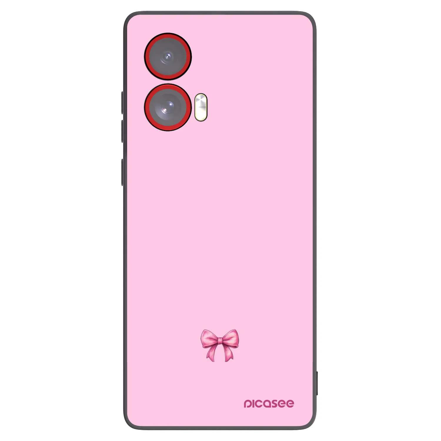 Picasee Motorola Edge 50 Fusion Hülle - Schwarzes Silikon - Blush bow