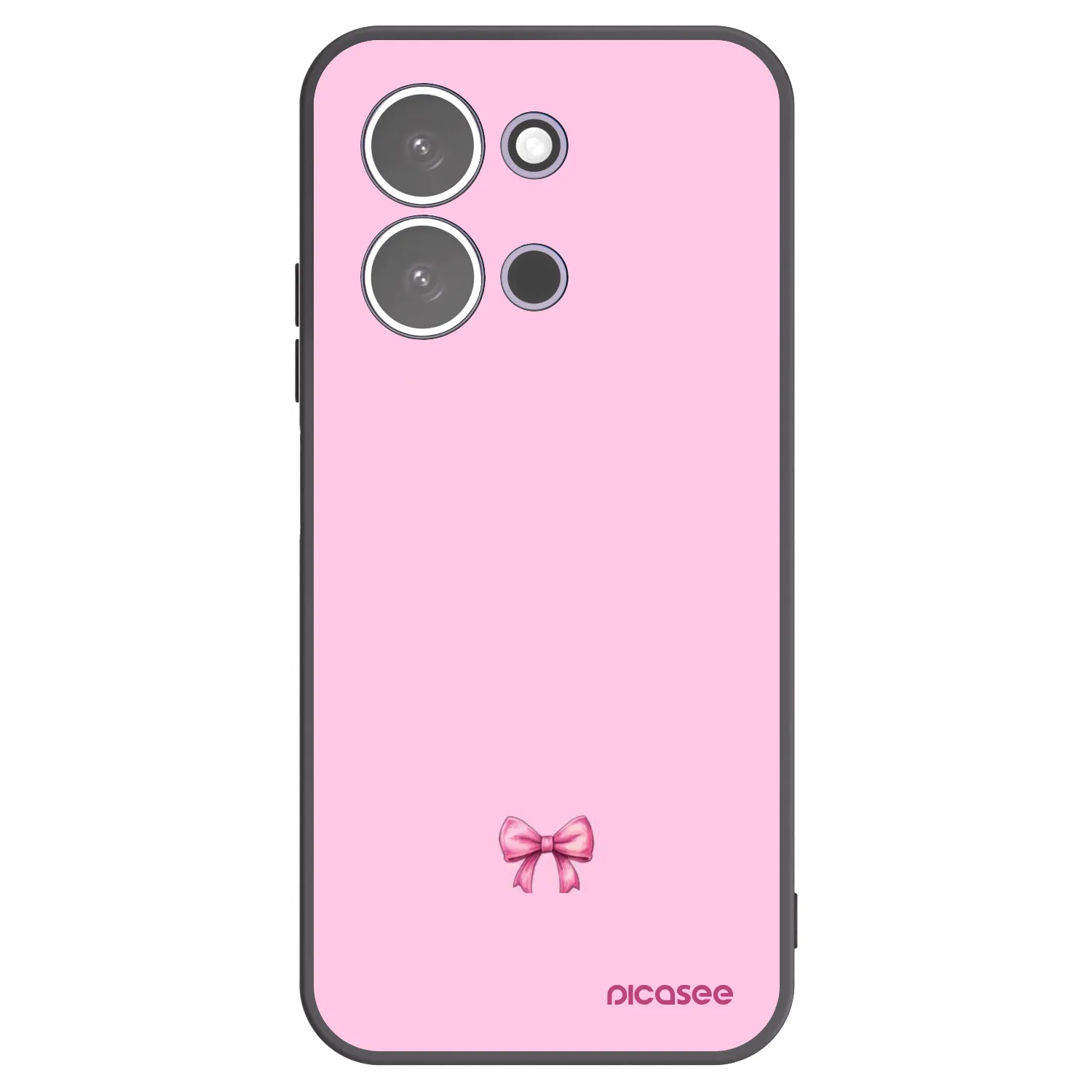 Picasee Xiaomi Redmi 15C 5G Hülle - Schwarzes Silikon - Blush bow