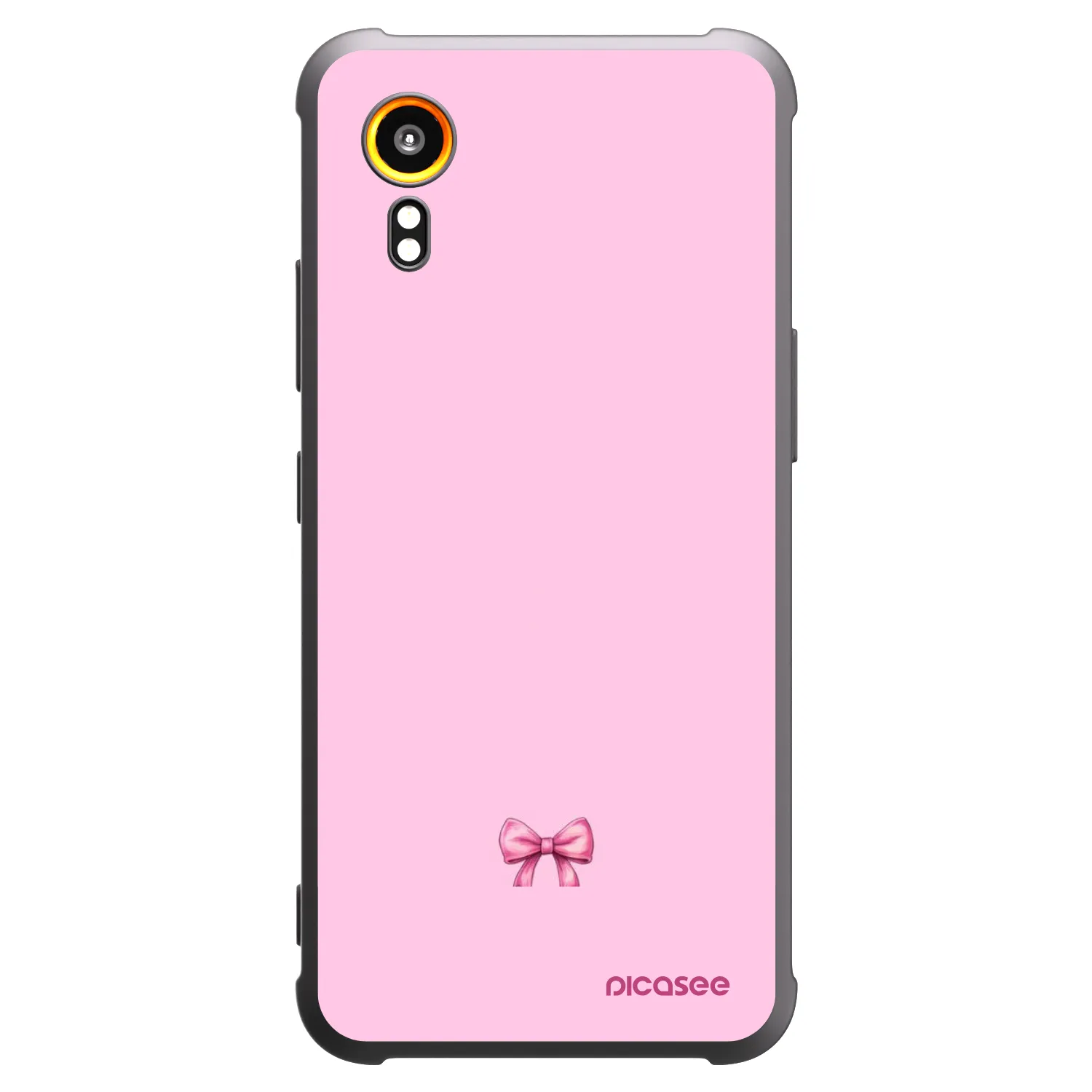 Picasee Samsung Galaxy Xcover 7 Hülle - Schwarzes Silikon - Blush bow