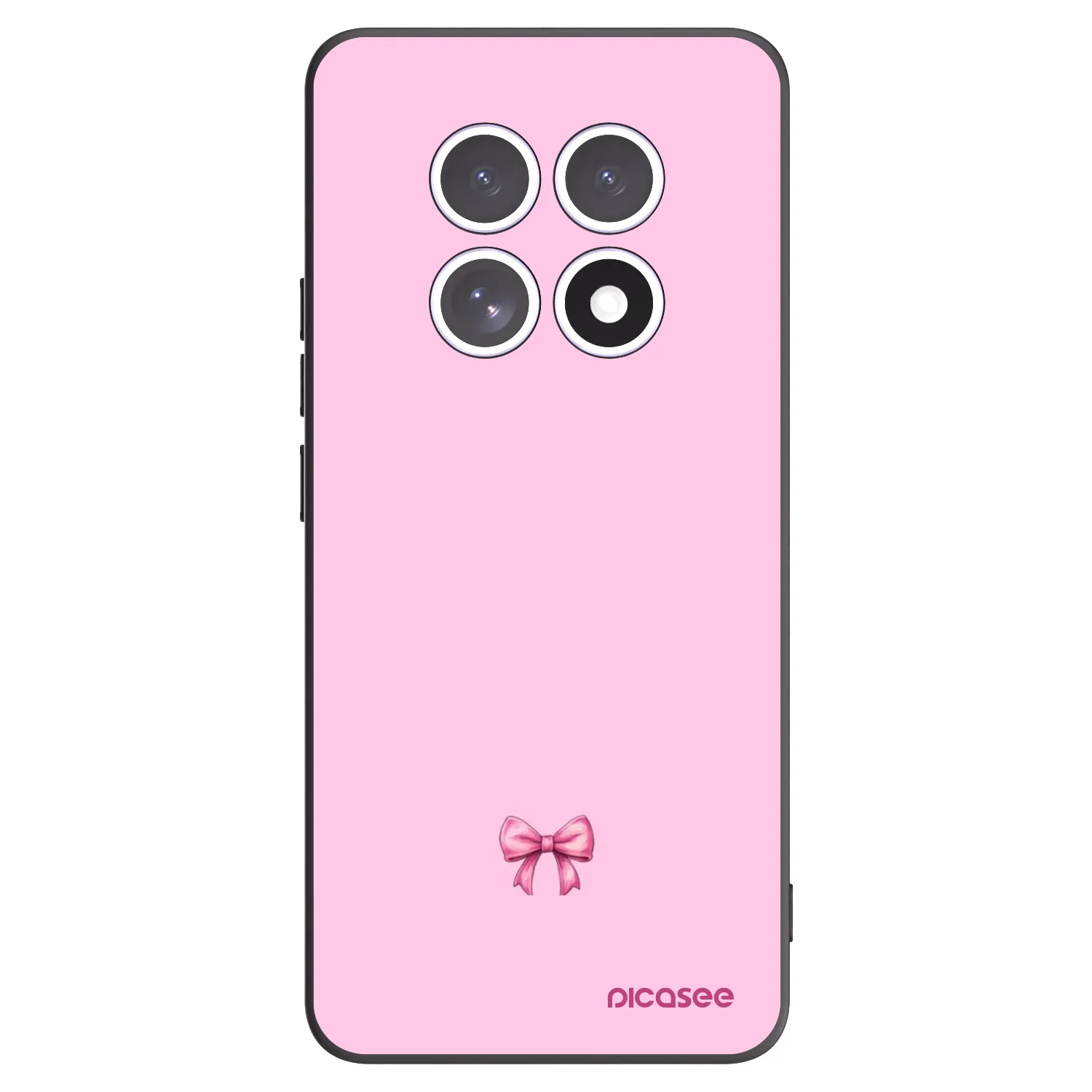Picasee Xiaomi Redmi Note 15 5G Hülle - Schwarzes Silikon - Blush bow