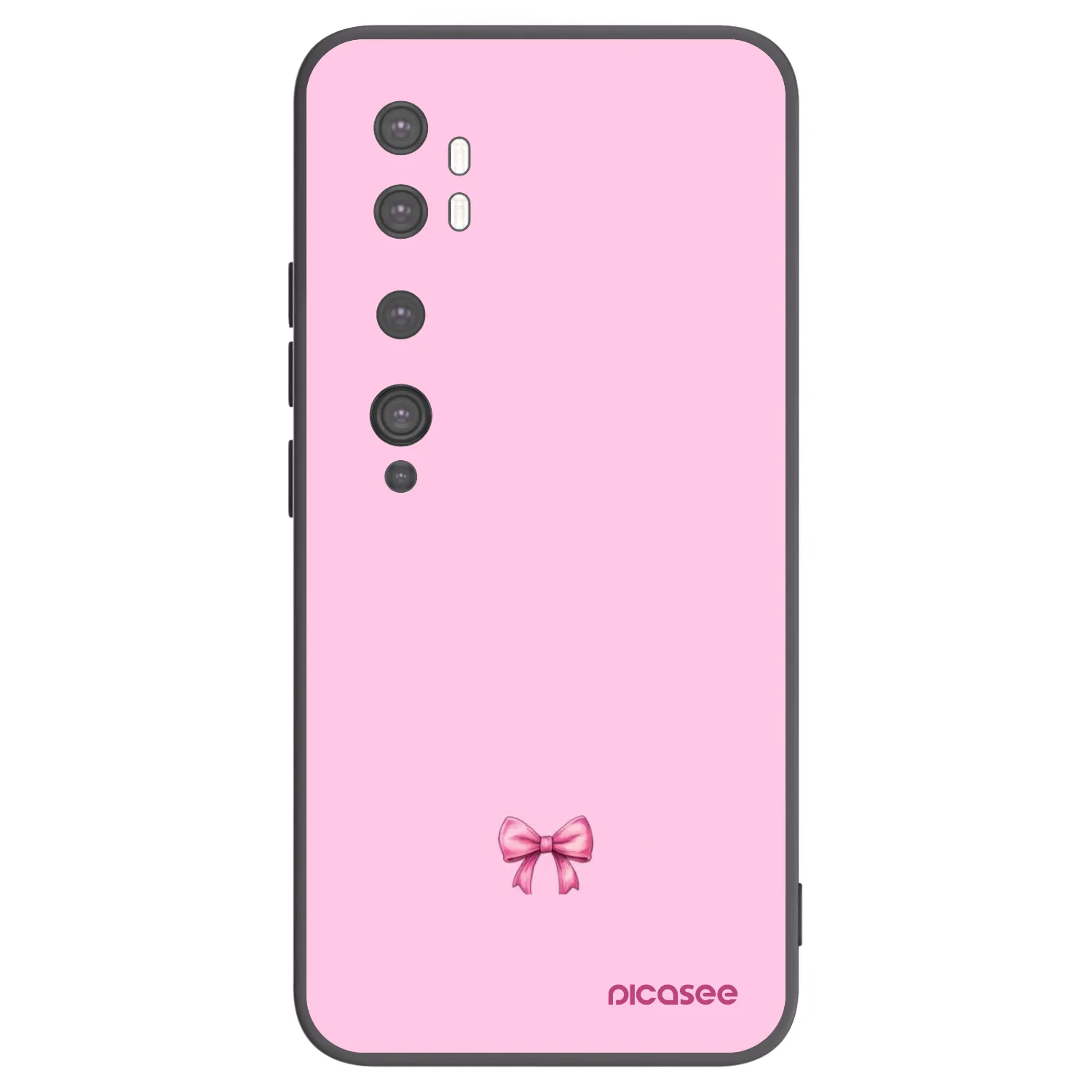 Picasee Xiaomi Mi Note 10 (Pro) Hülle - Schwarzes Silikon - Blush bow