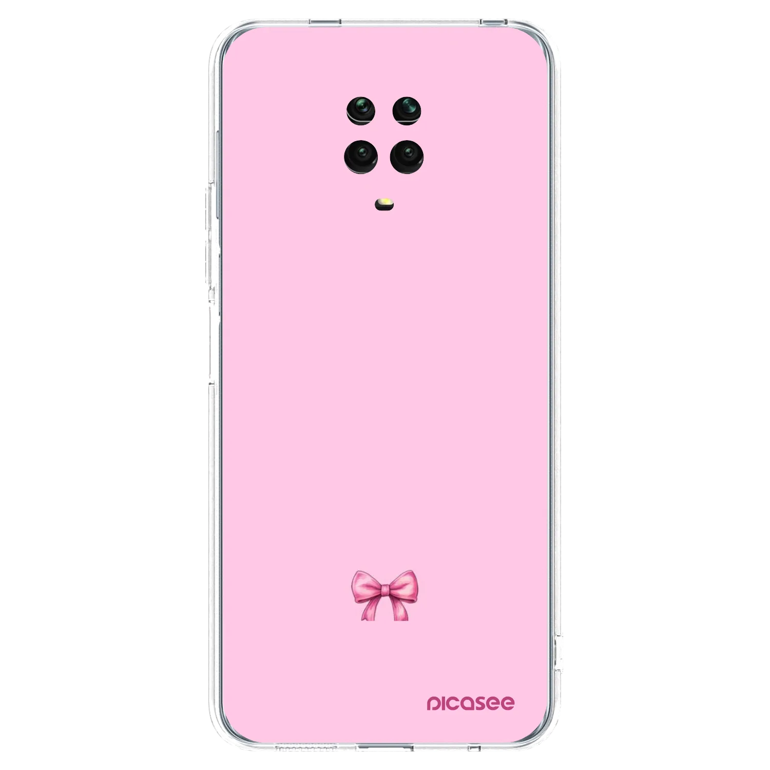 Picasee Xiaomi Redmi Note 9S Hülle - Transparentes Silikon - Blush bow
